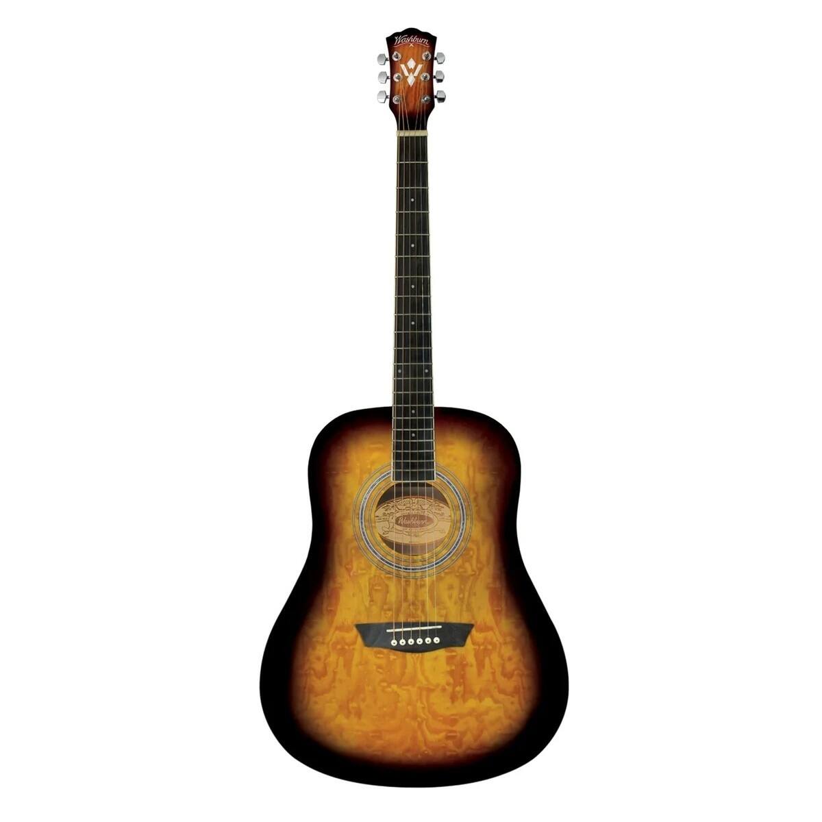 Washburn - 6-String Right-Handed Acoustic Guitar Pack - Tobacco Burst