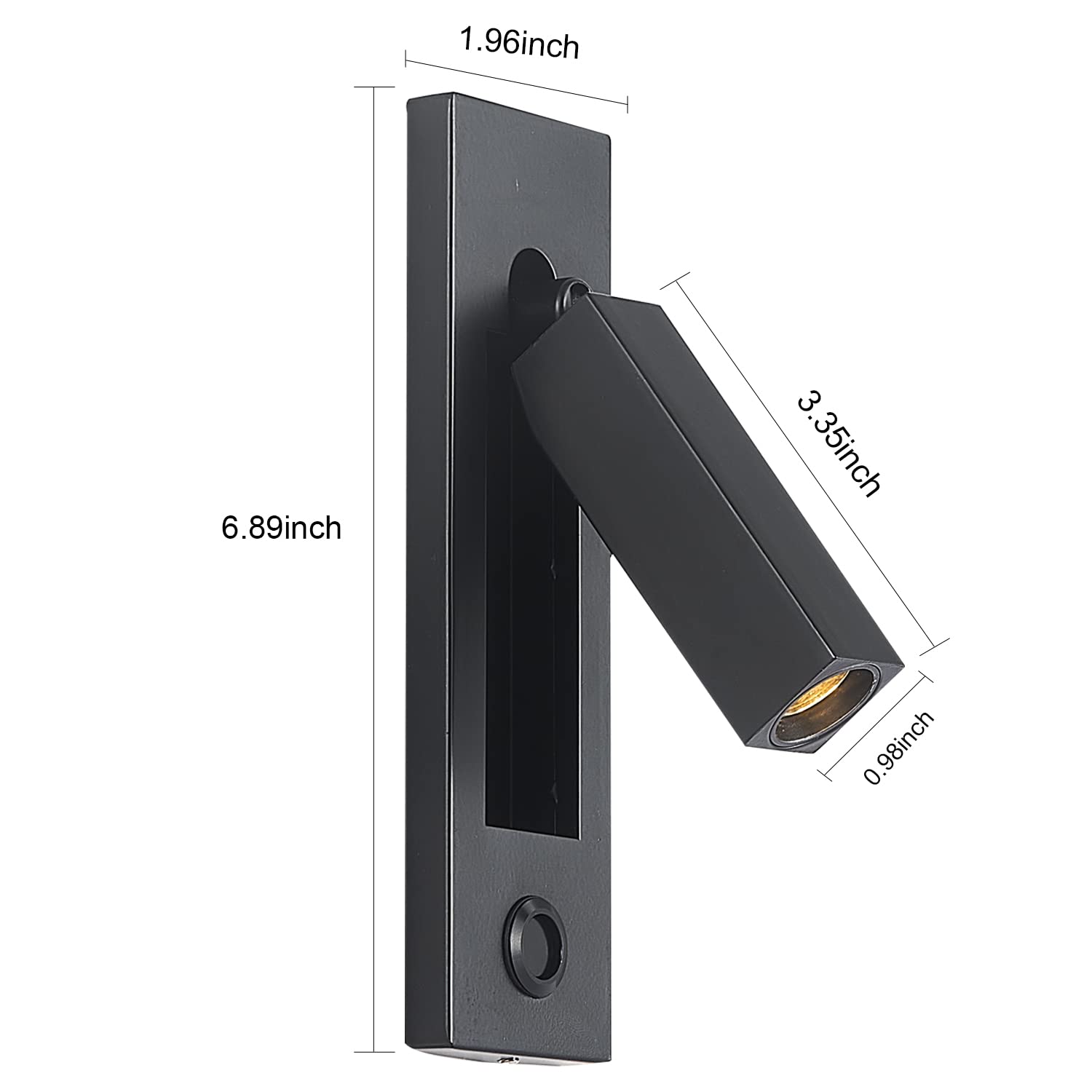 1.96 inch  
6.89 inch  
3.35 inch  
0.98 inch