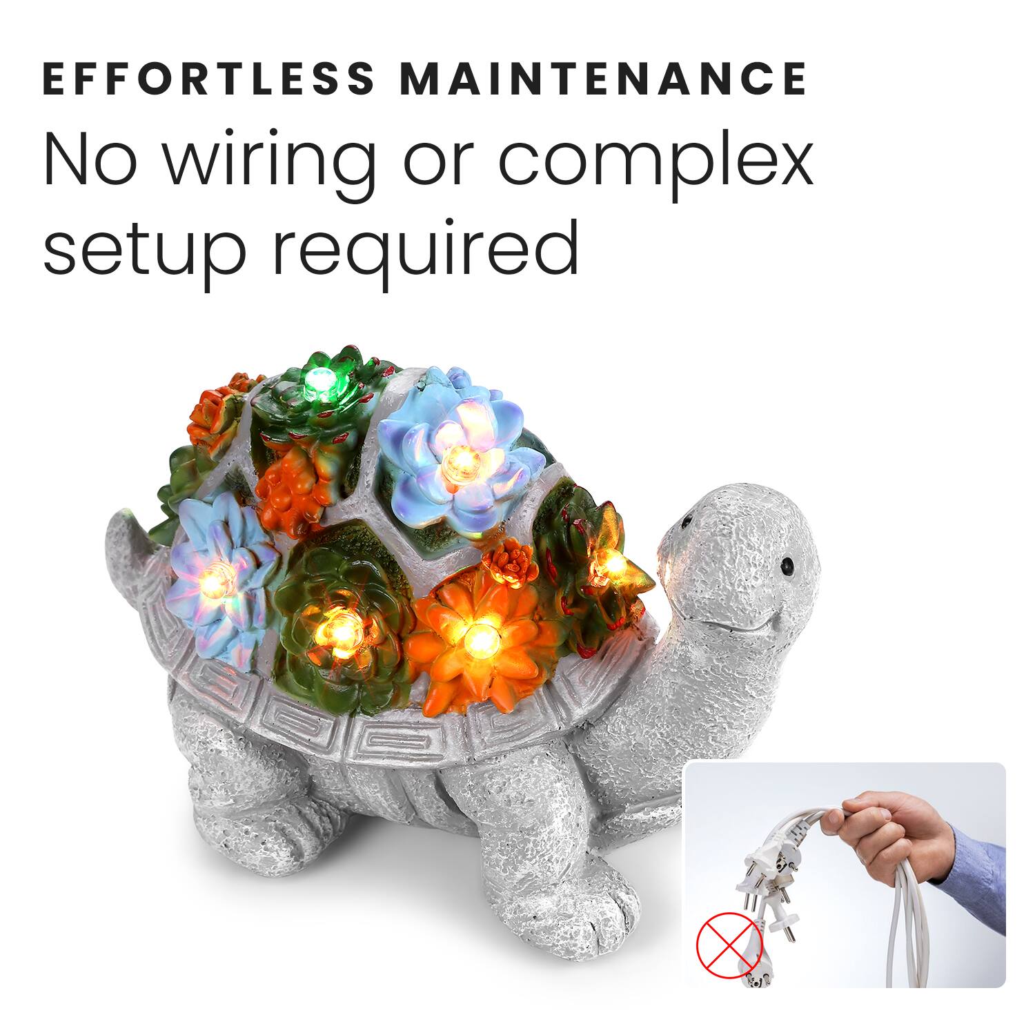 EFFORTLESS MAINTENANCE  
No wiring or complex setup required