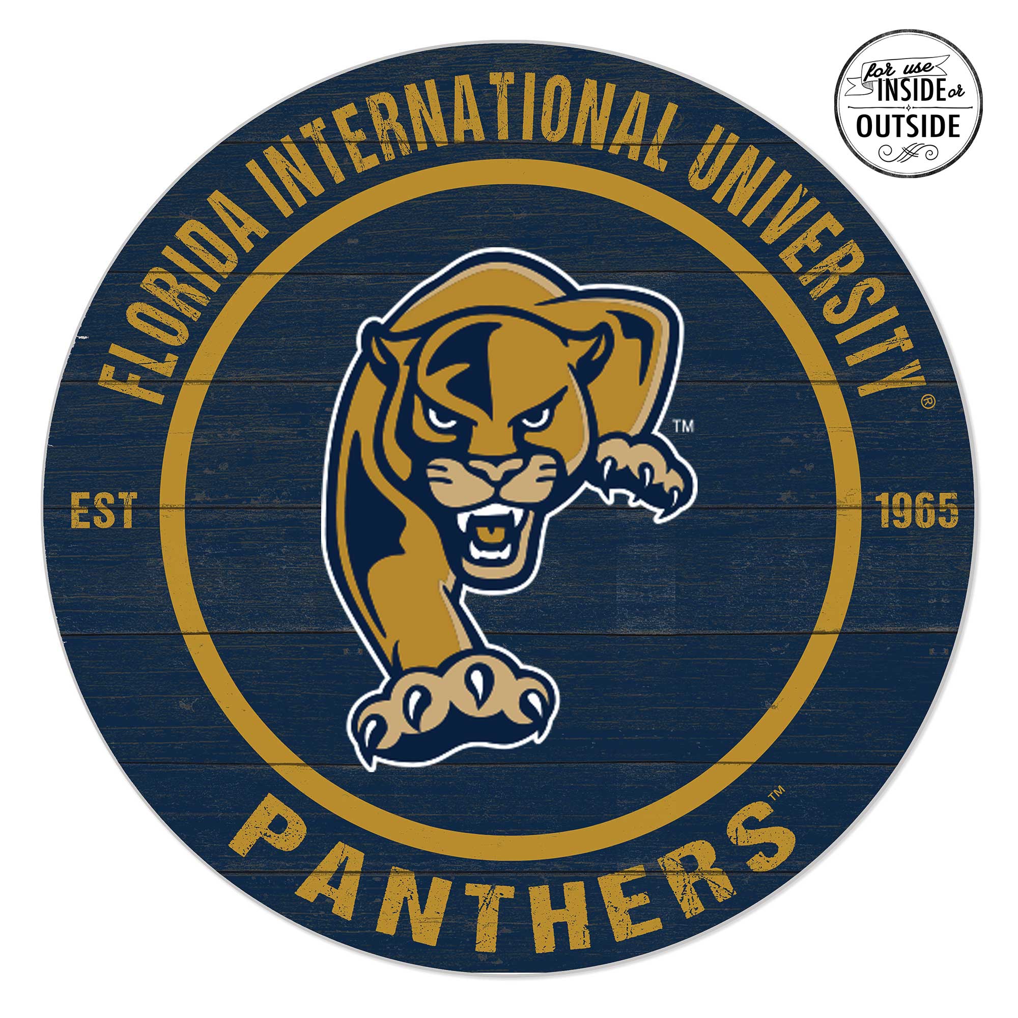 FIU Panthers 20" x 20" Indoor/Outdoor Circle Sign