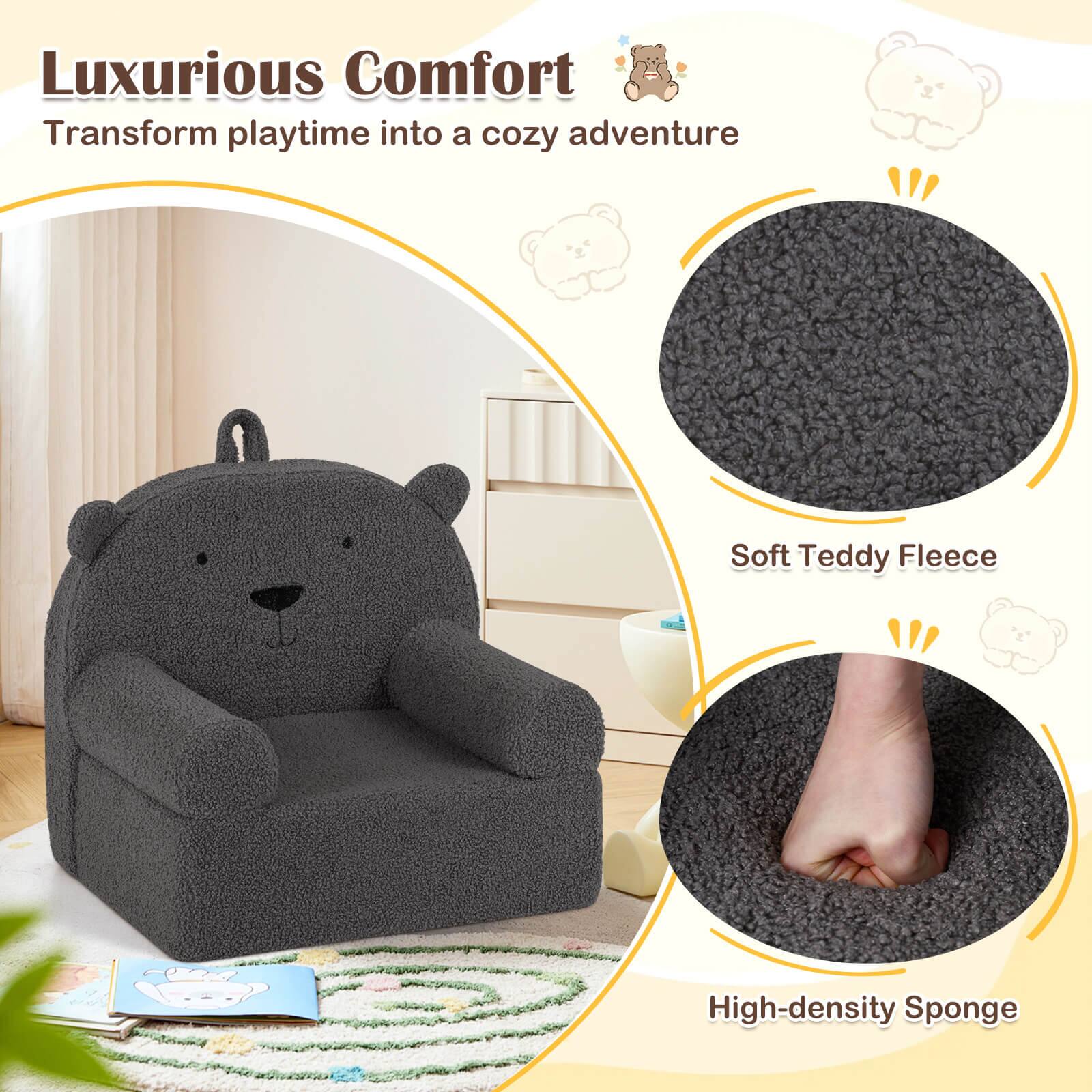 Luxurious Comfort  
Transform playtime into a cozy adventure  

Soft Teddy Fleece  
High-density Sponge