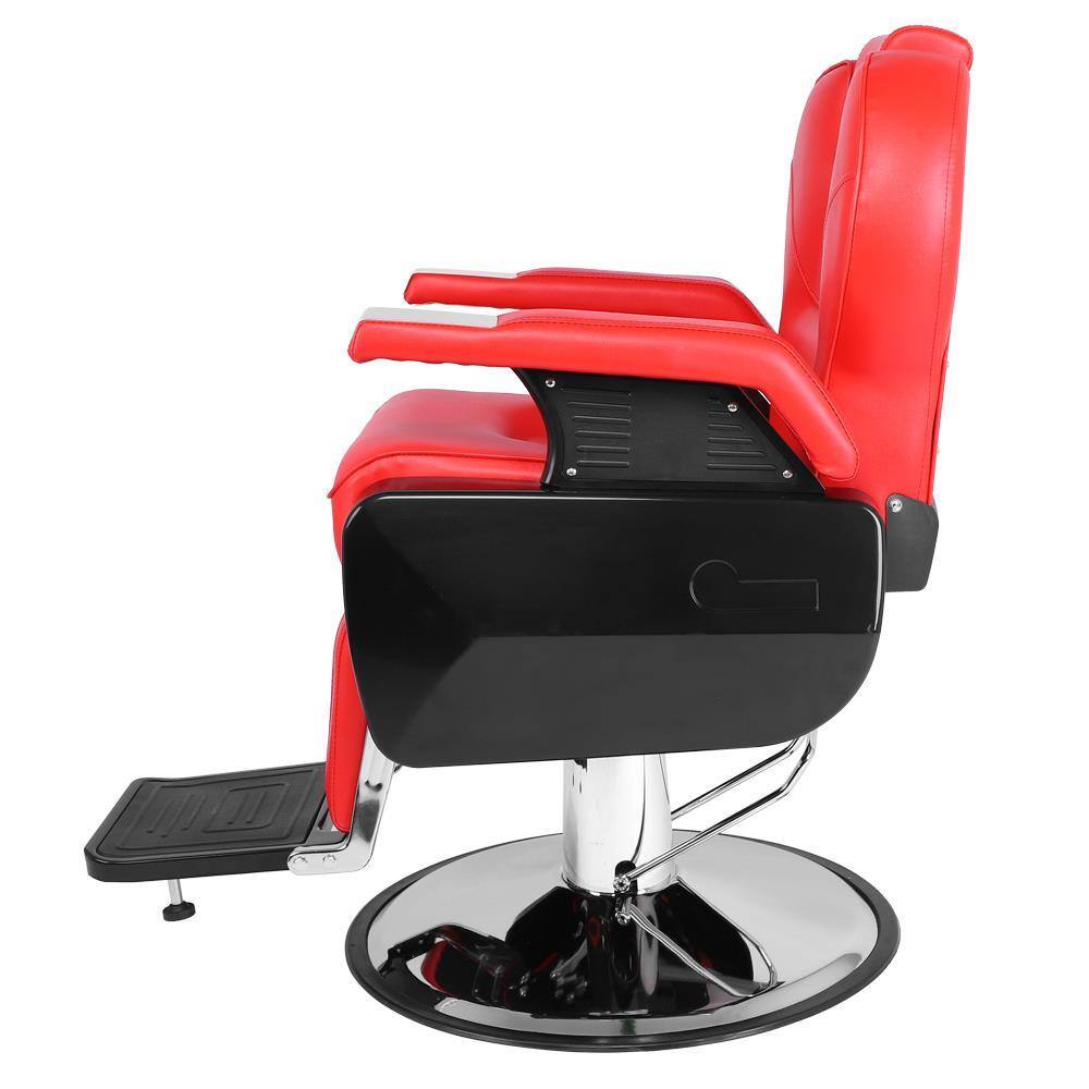 Alt View 5. Winado - Heavy Duty Hydraulic Recline Barber Chair Barbershop Equipment with Adjustable Headrest & Footrest for Beauty Salon Spa - Red.