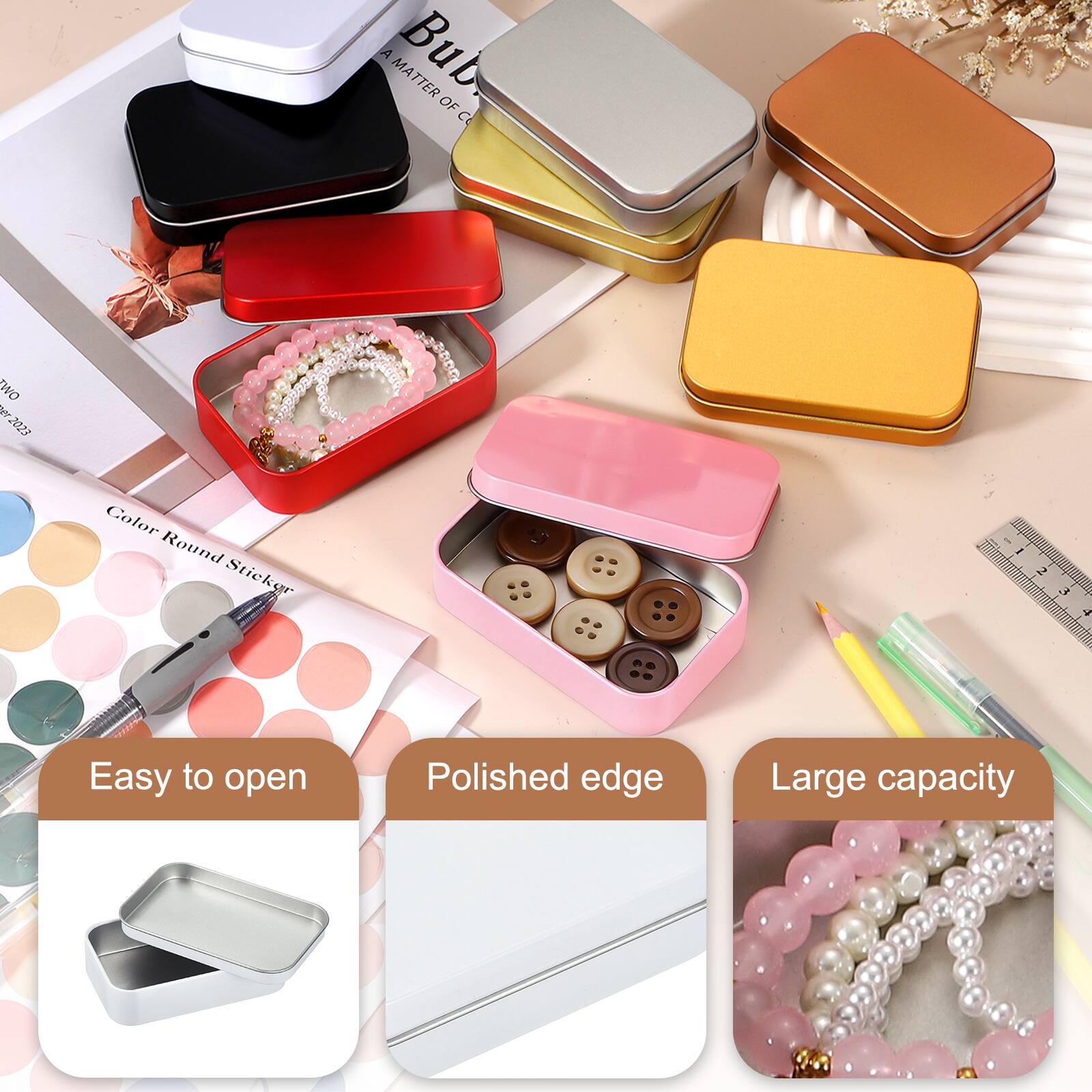A Matter Bub. OF C WO we 2023 Color Round Sticker - I 2 F v d Easy to open Polished edge Large capacity