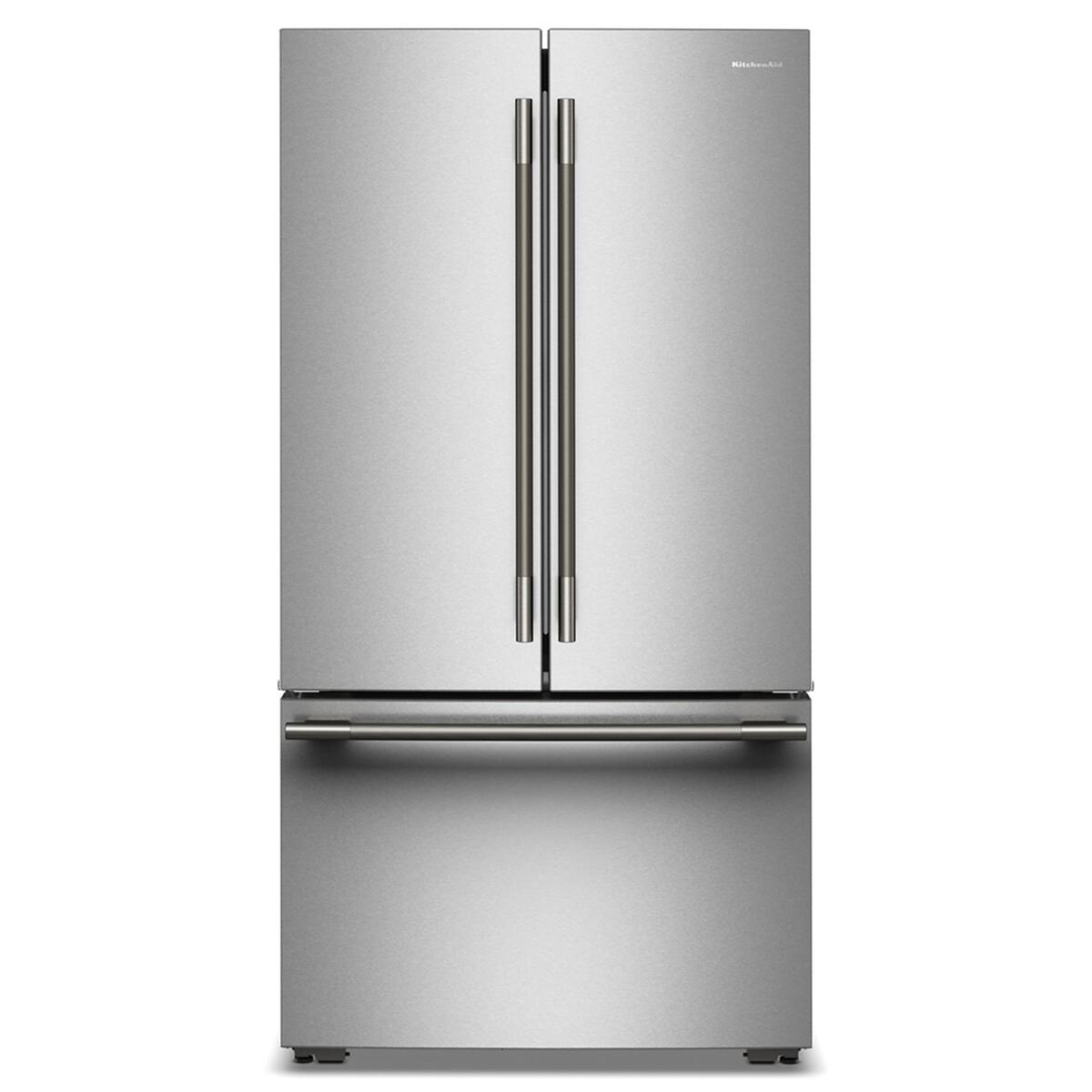 Alt View 19. KitchenAid - 36 in. Wide 24 cu. ft. French Door Counter-Depth Refrigerator with Interior Dispense - PrintShield Stainless.