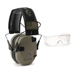 Walkers - Walker's Razor Slim Electronic Muffs (FDE Patriot) with Shooting Glasses - Green