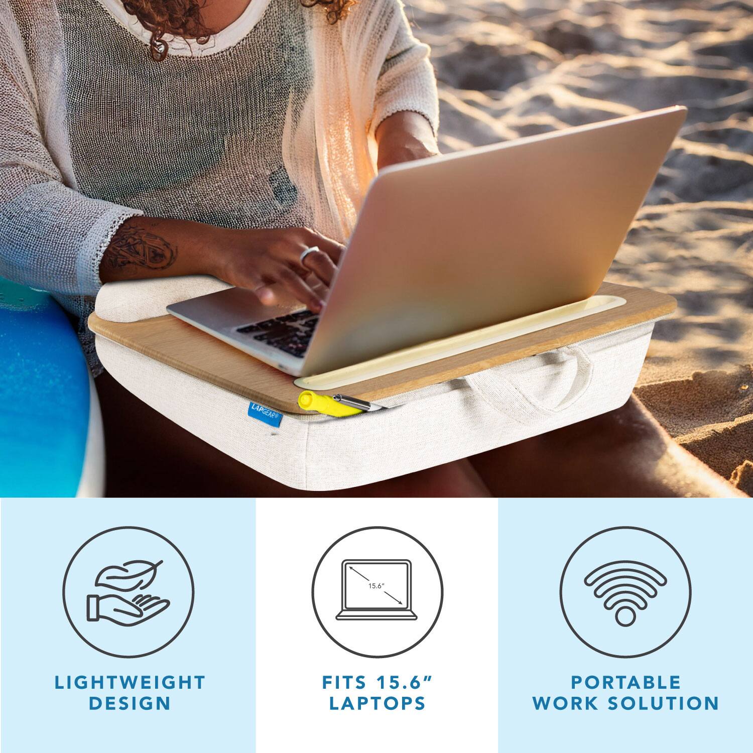 LUSEER 15.4" LIGHTWEIGHT DESIGN FITS 15.6" LAPTOPS PORTABLE WORK SOLUTION