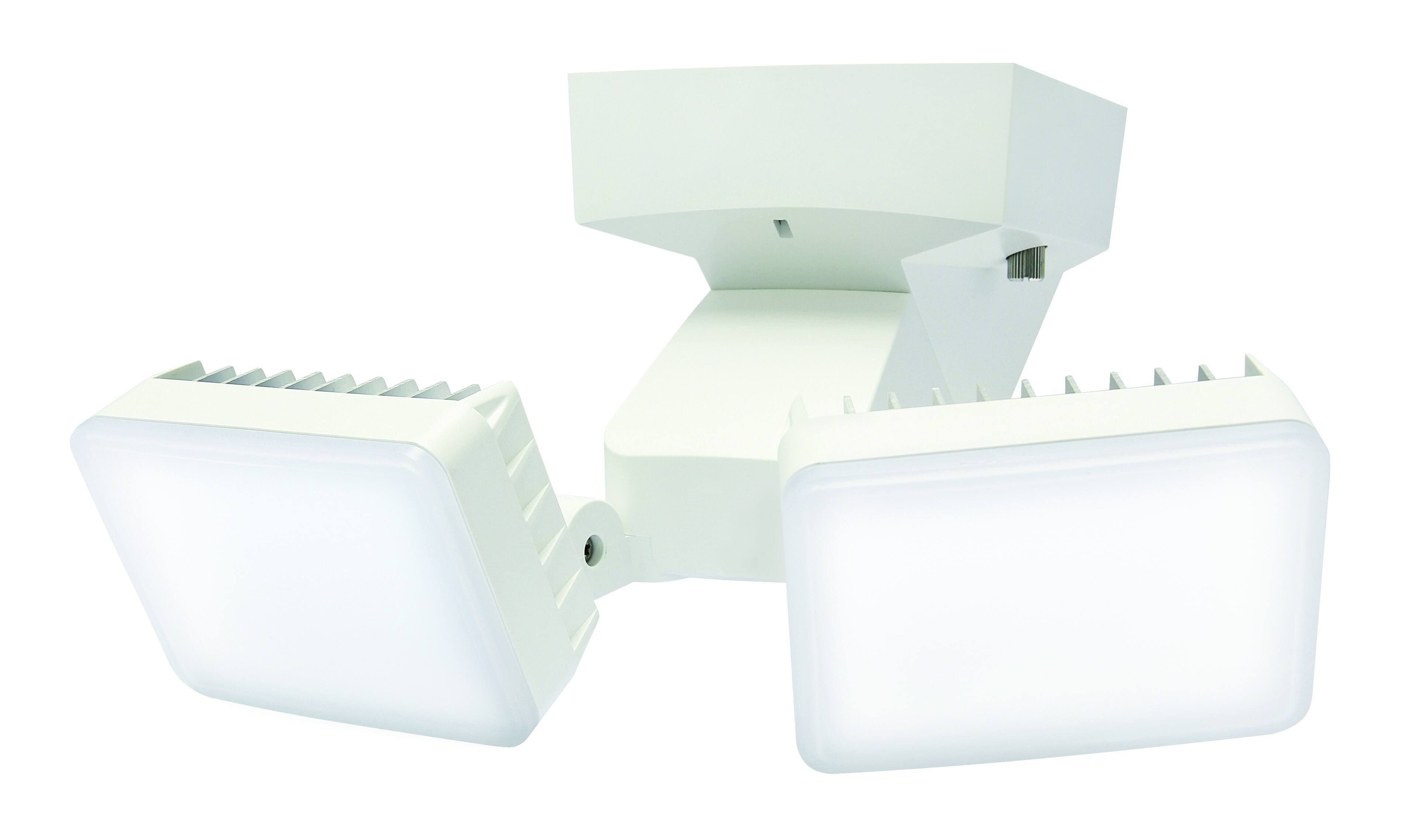 Angle. IQ America - IQ America LED Outdoor Weatherproof Dusk-to-Dawn Security Flood Light w Timer 2100 Lumens Eave or Wall Mount WH - White.