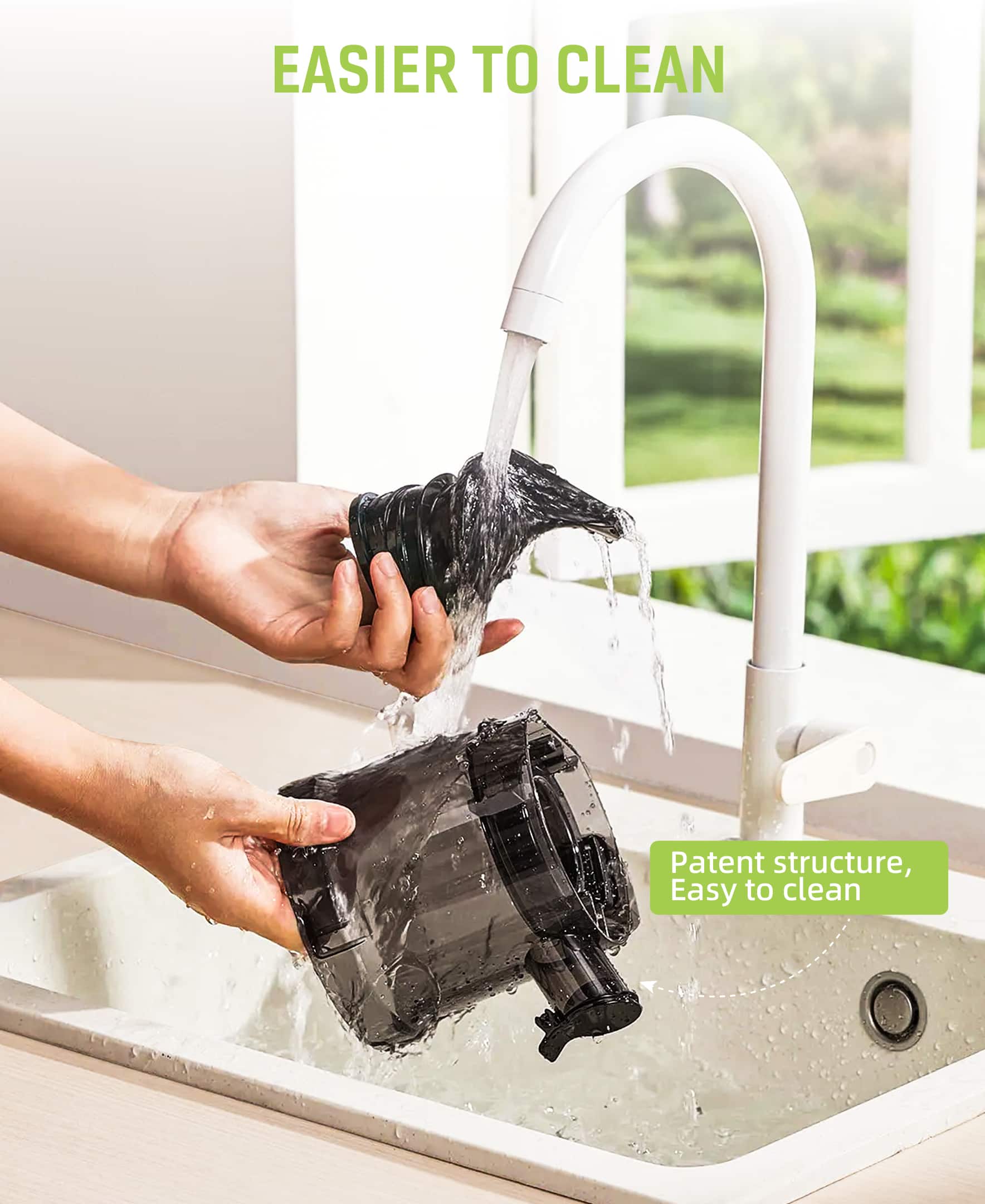 EASIER TO CLEAN
Patent structure, Easy to clean