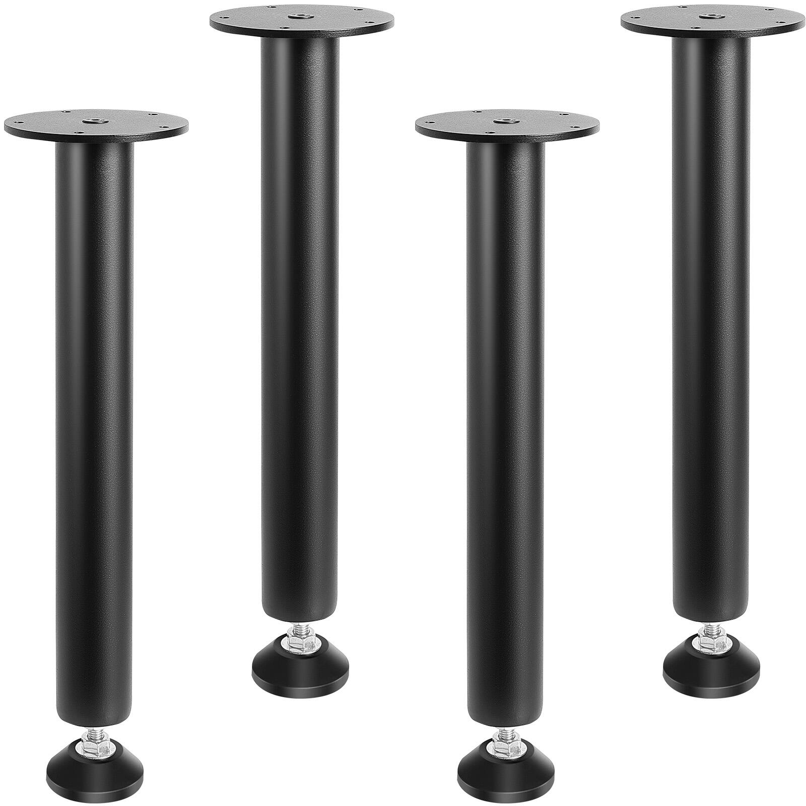 Alt View 5. VEVOR - 16 Inch Adjustable Desk Legs, Reinforced Steel Office Table Furniture legs Set of 4 for DIY - Black.