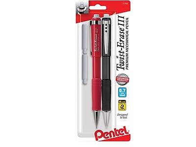 Pentel - Twist-Erase III Mechanical Pencil, 0.7mm, #2 Medium Lead, 2/Pack (QE517BP2-K6)