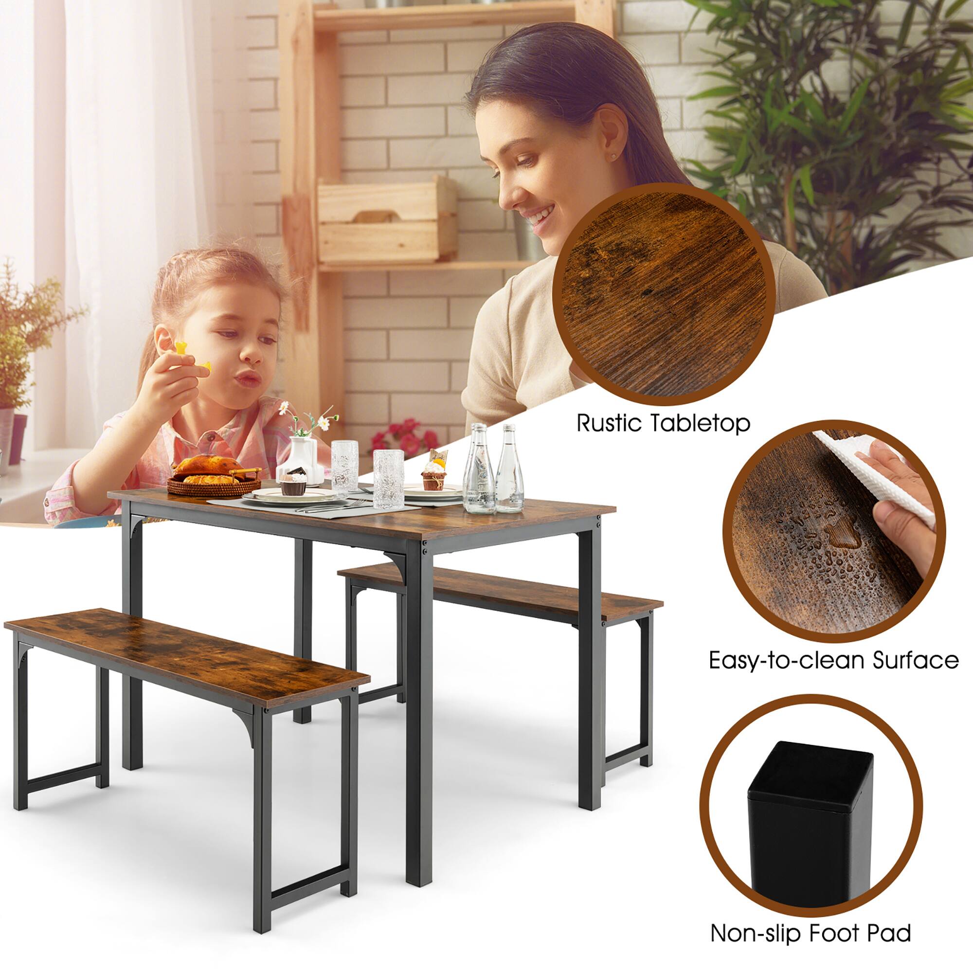 Rustic Tabletop Easy-to-clean Surface Non-slip Foot Pad