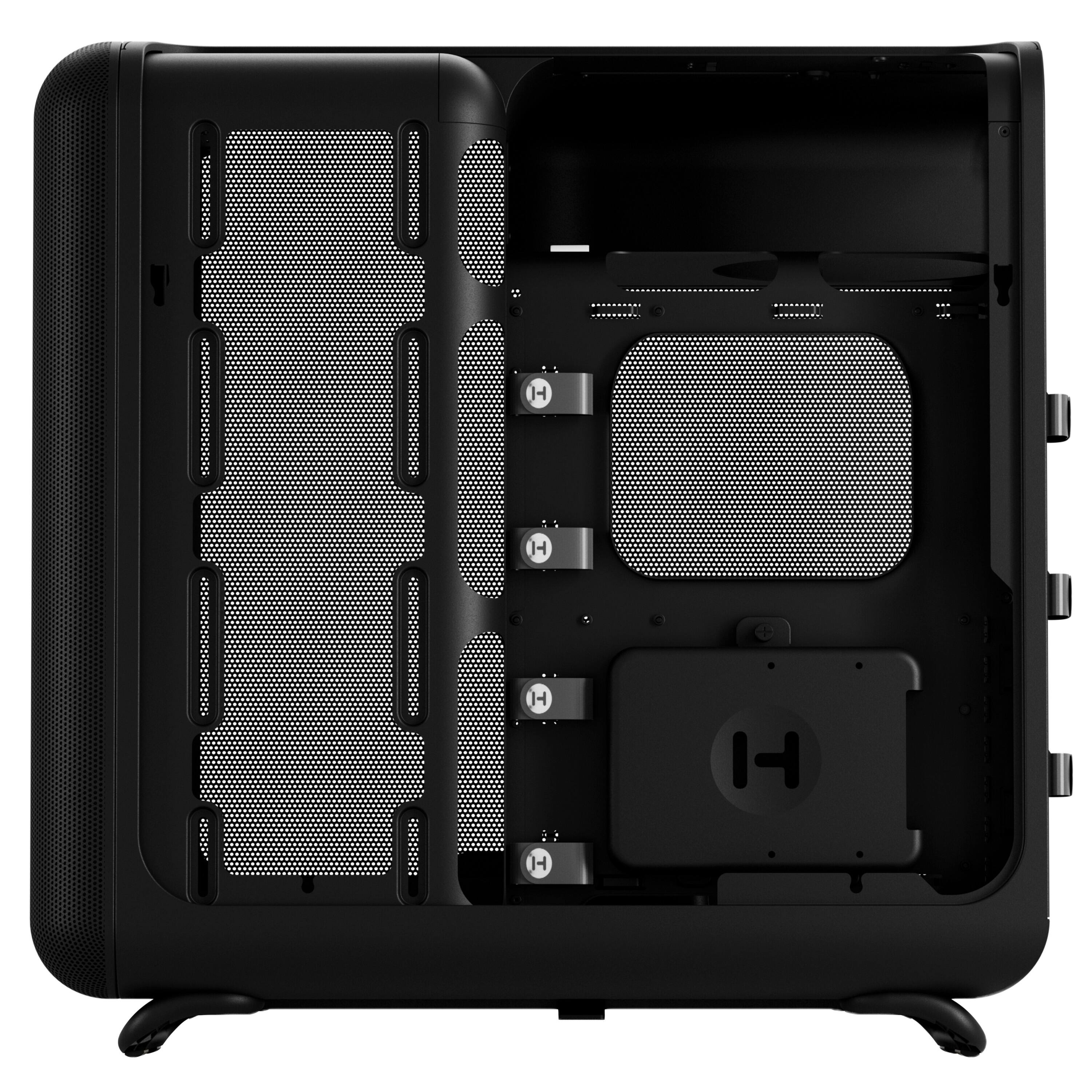 Left. HYTE - HYTE X50 Air Modern Performance ATX Mid-Tower PC Gaming Case - Pitch Black.