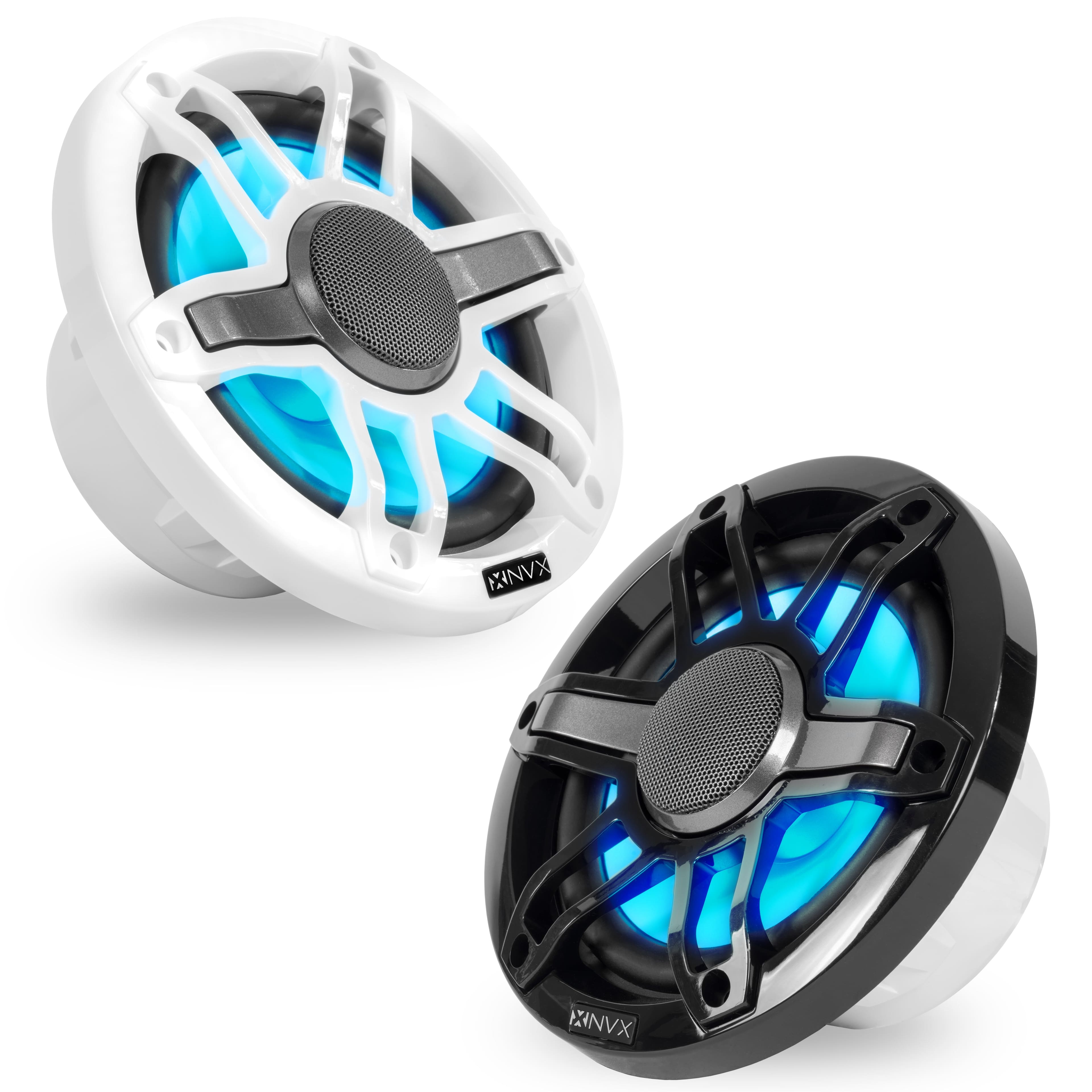 NVX - MVSP65 (Includes White & Black Grill Sets) 600W Peak (200W RMS) 6.5in V-Series 2-Way Marine Speakers