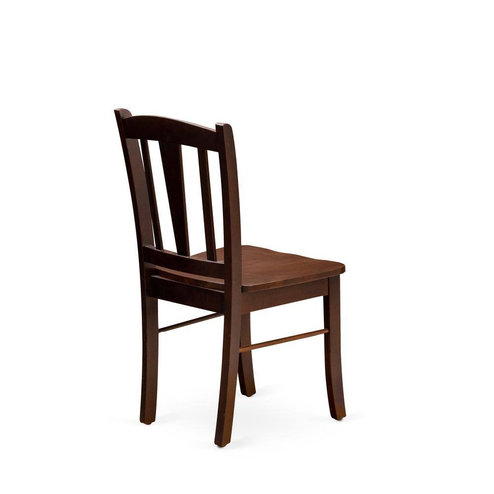 Alt View 3. East West Furniture - DLC-OAK-W Dublin Dining room Chair with Wood Seat - Set of 2 - Brown.