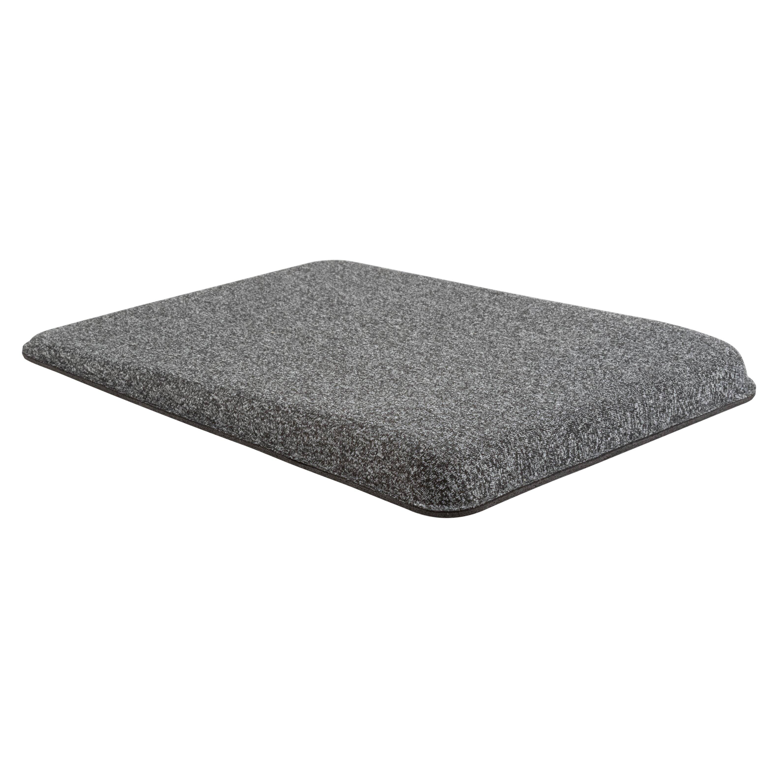 Left. Allsop - Premium Plush Angled Mouse Pad - GRAY.