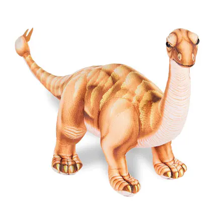 Front. Underwraps - Real Planet Shunosaurus Brown 26 Inch Realistic Soft Plush - Brown.