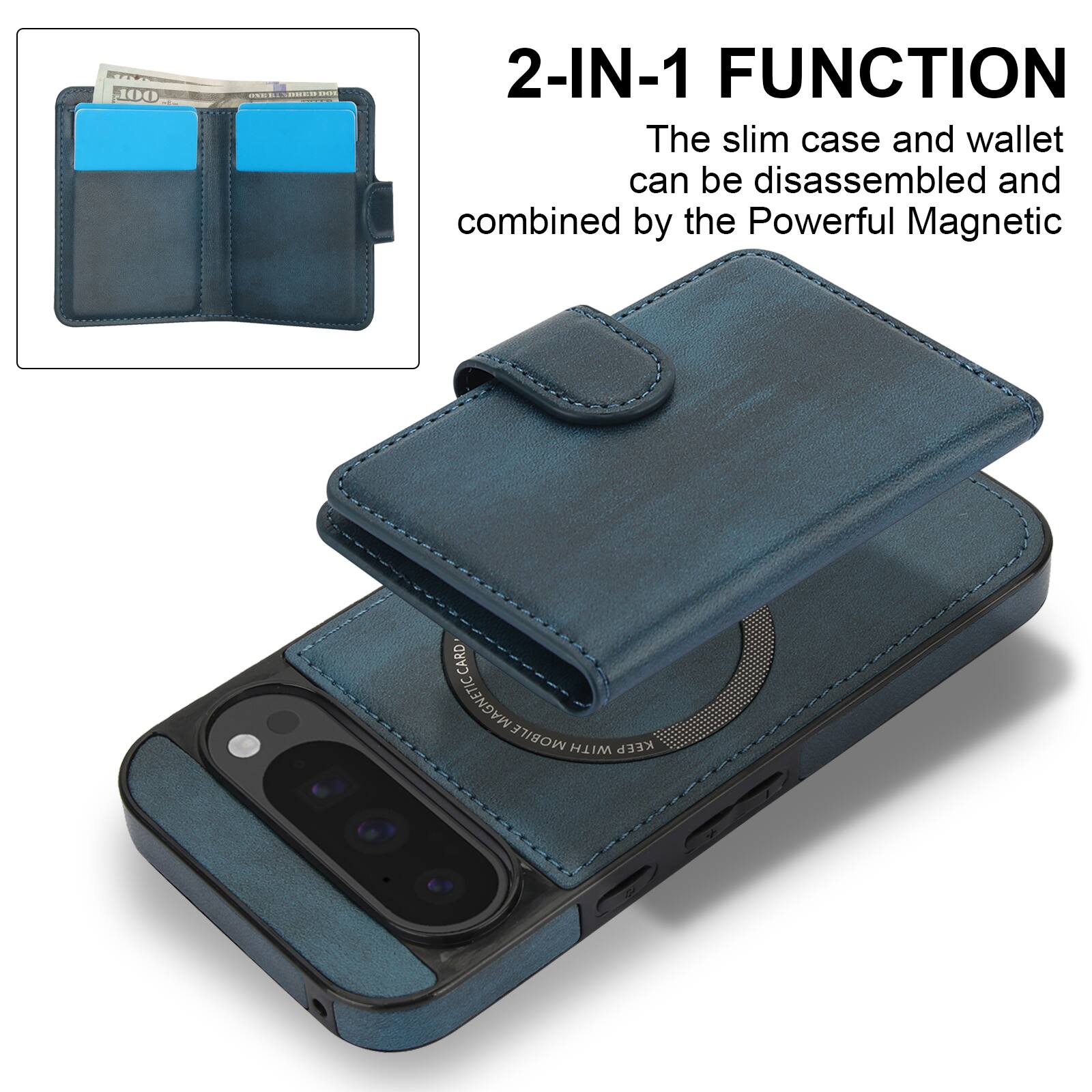 100 : dd CH.. 2-IN-1 FUNCTION

The slim case and wallet can be disassembled and combined by the Powerful Magnetic CARD MAGNETIC MOBILE WITH KEEP