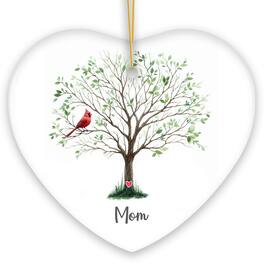 OrnamentallyYou - In Loving Memory of Mom and Dad Cardinal on a Tree Ornament Heavenly Christmas Remembrance Gift V2 - Multi-colored