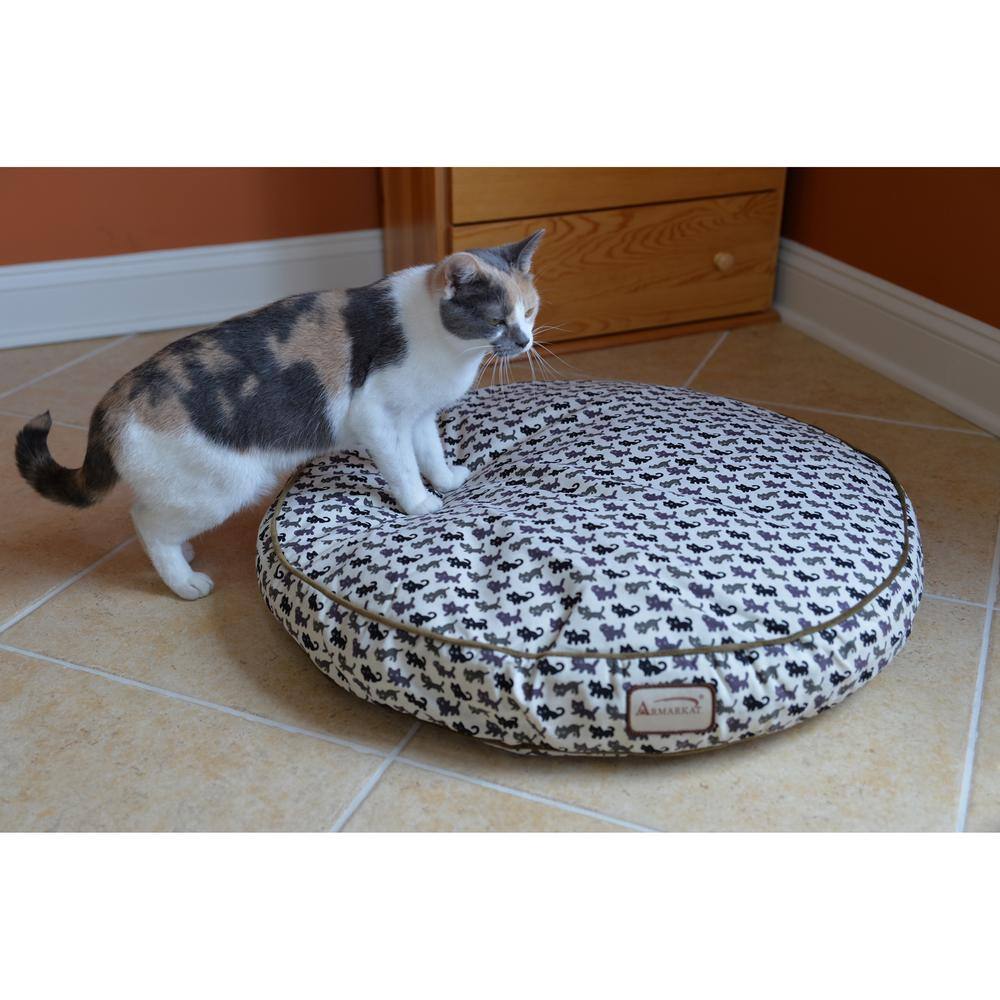 Alt View 1. Armarkat - Small Pet Bed Pad In Small Pet Print - White.