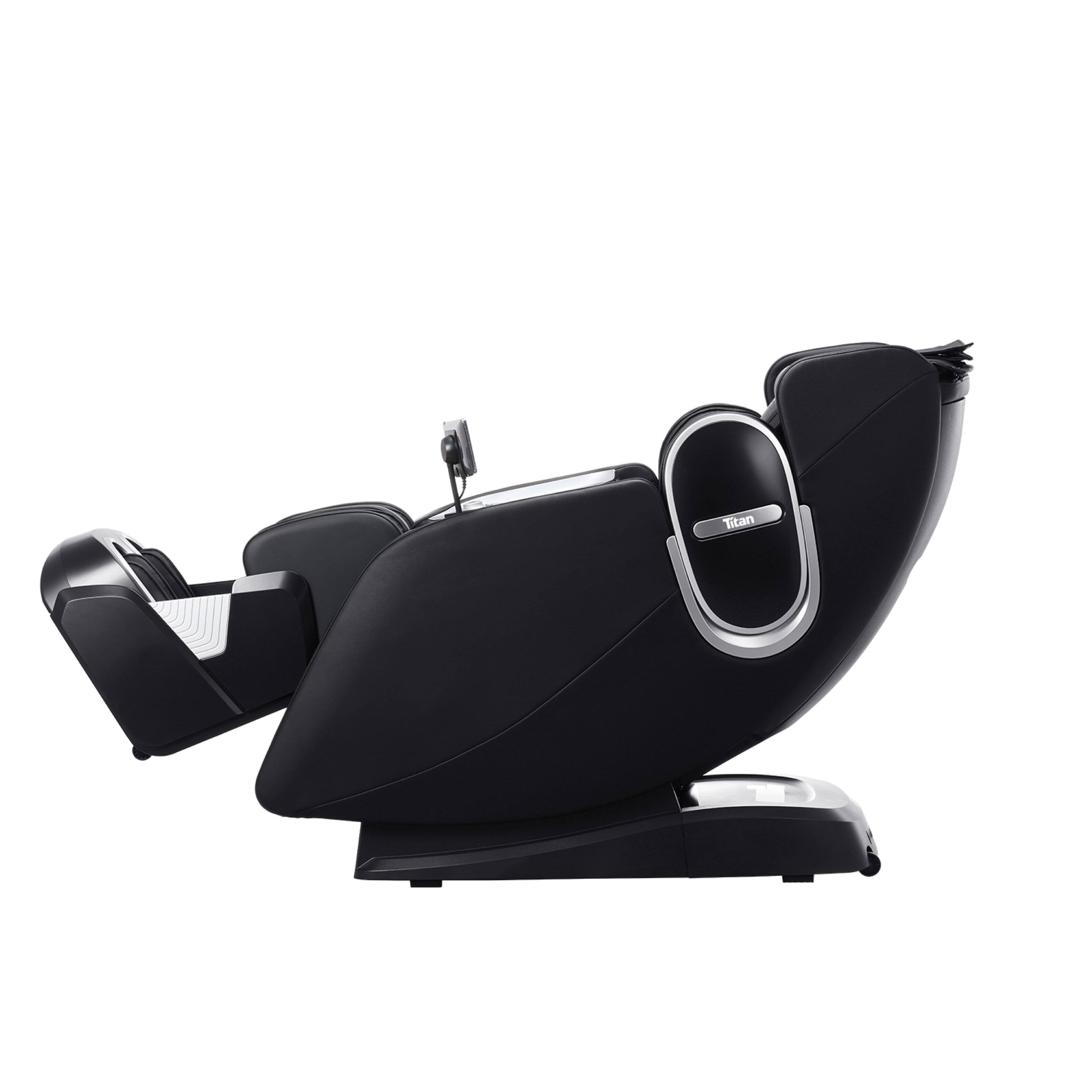Alt View 6. Titan - Pro 4D Aria Zero Gravity Massage Chair with Dual Rail, Dual Heating, Calf Rollers - Black - Black.