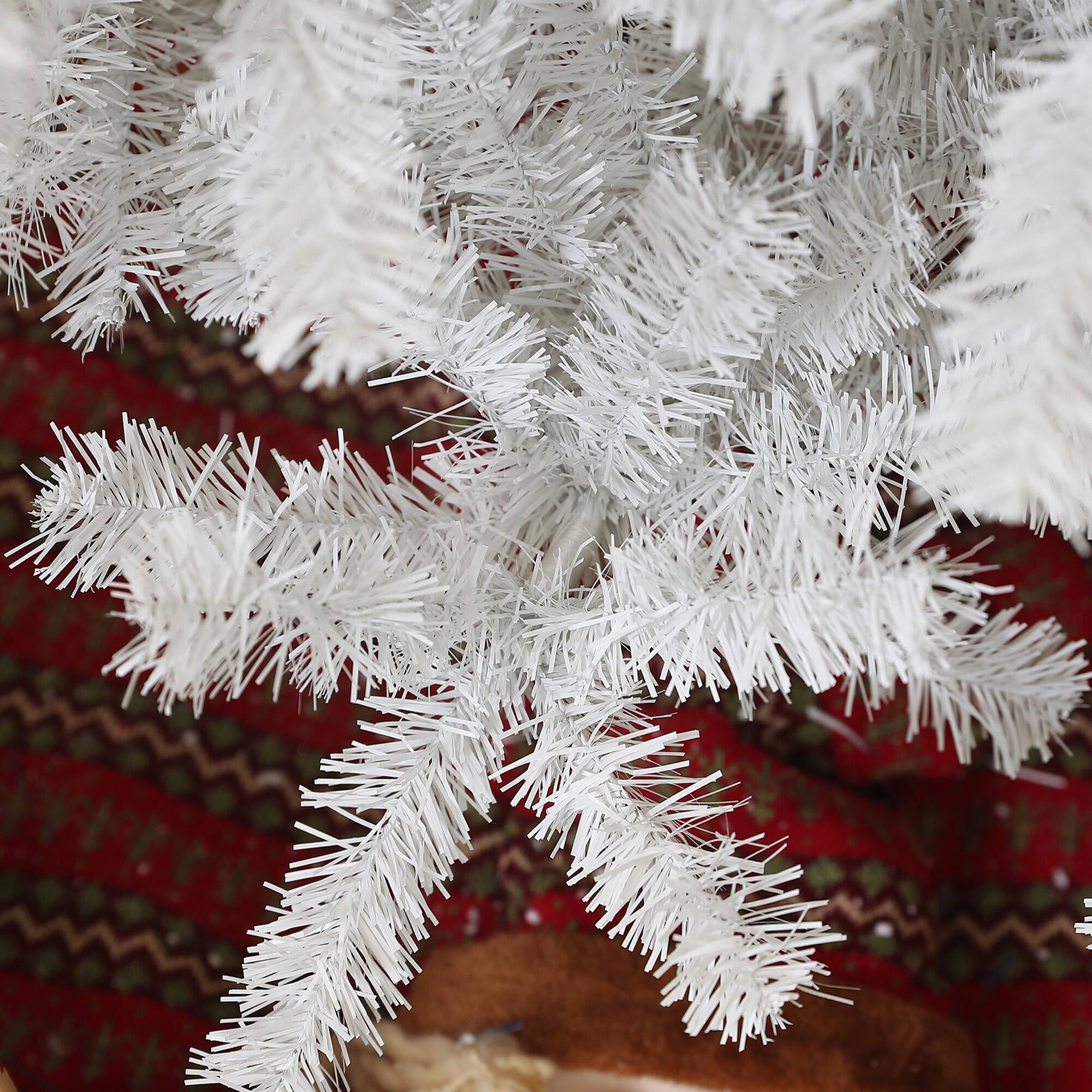 Alt View 8. Homcom - Unlit Artificial Christmas Tree, 1000 Tips Auto Open Steel Base - White.