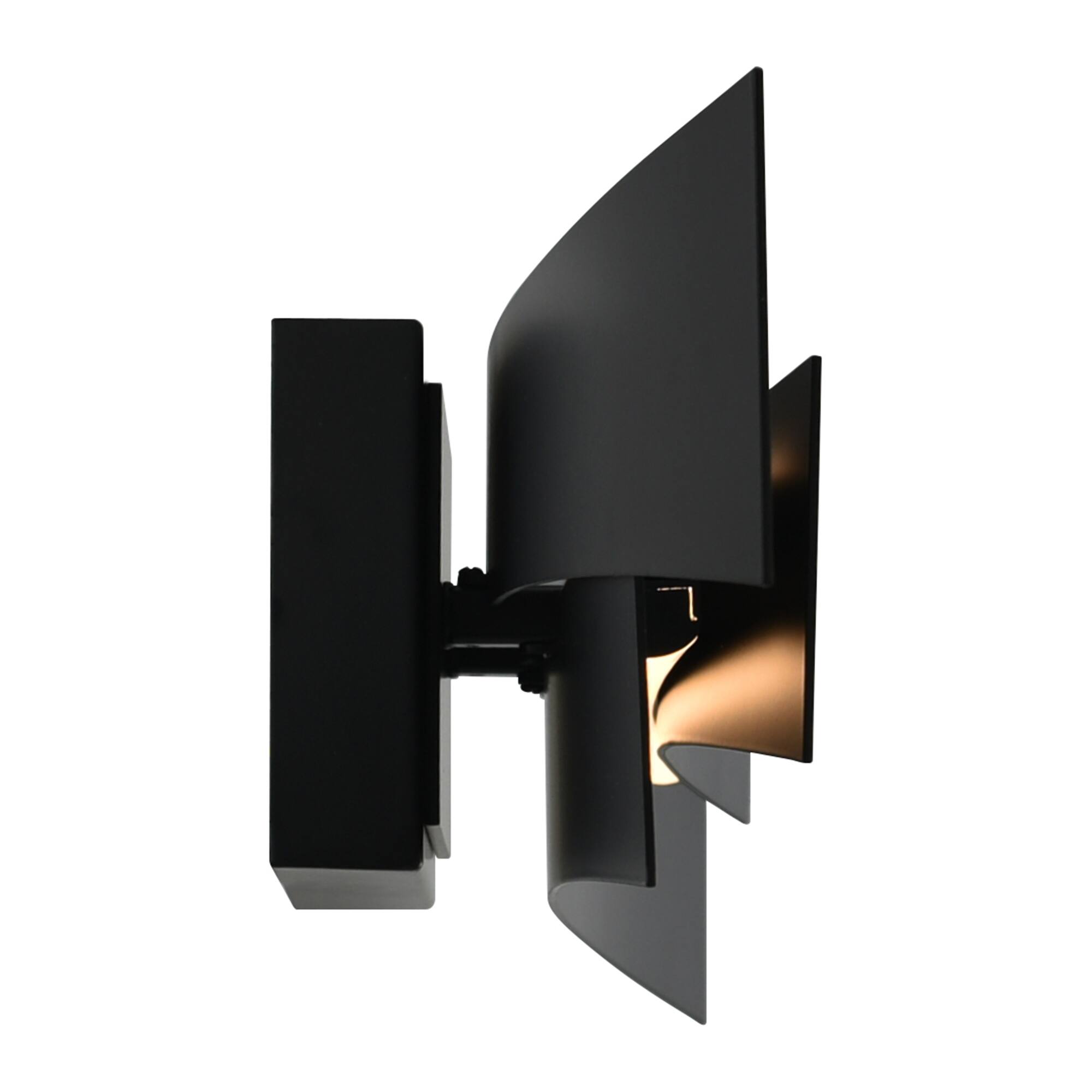 Alt View 2. CWI Lighting - Candora Integrated LED Black Vanity Light - Black.