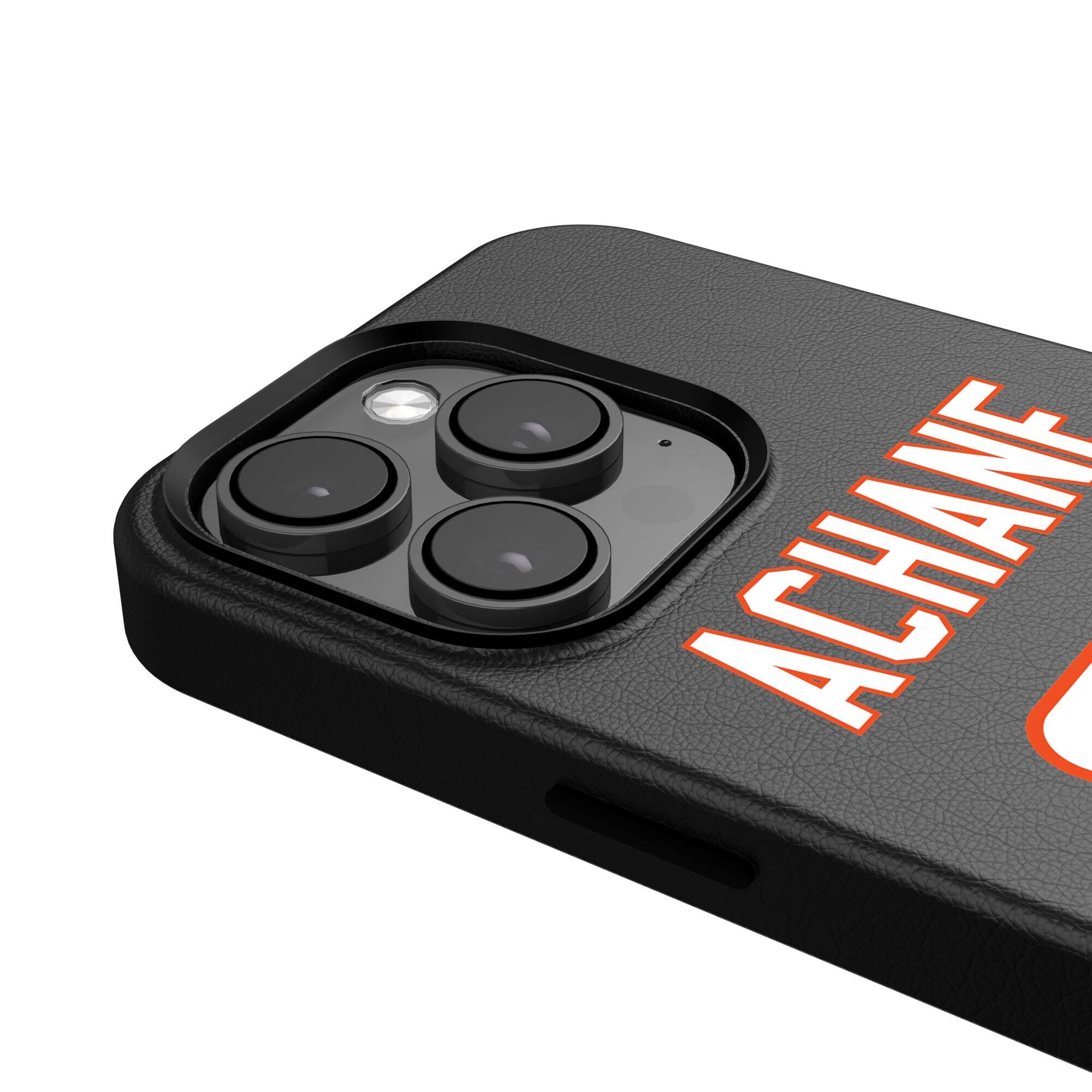 Alt View 3. Keyscaper - De-Von Achane-Black Miami Dolphins iPhone Magnetic Bump Case - 16 Plus - Black.