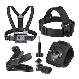 Neewer - Action Cam Strap Set: Head/Chest/Backpack/Wrist
