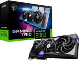 MSI - NVIDIA GeForce RTX 5080 16G GAMING TRIO OC 16GB GDDR7 PCI Express Gen 5 Graphics Card - Black
