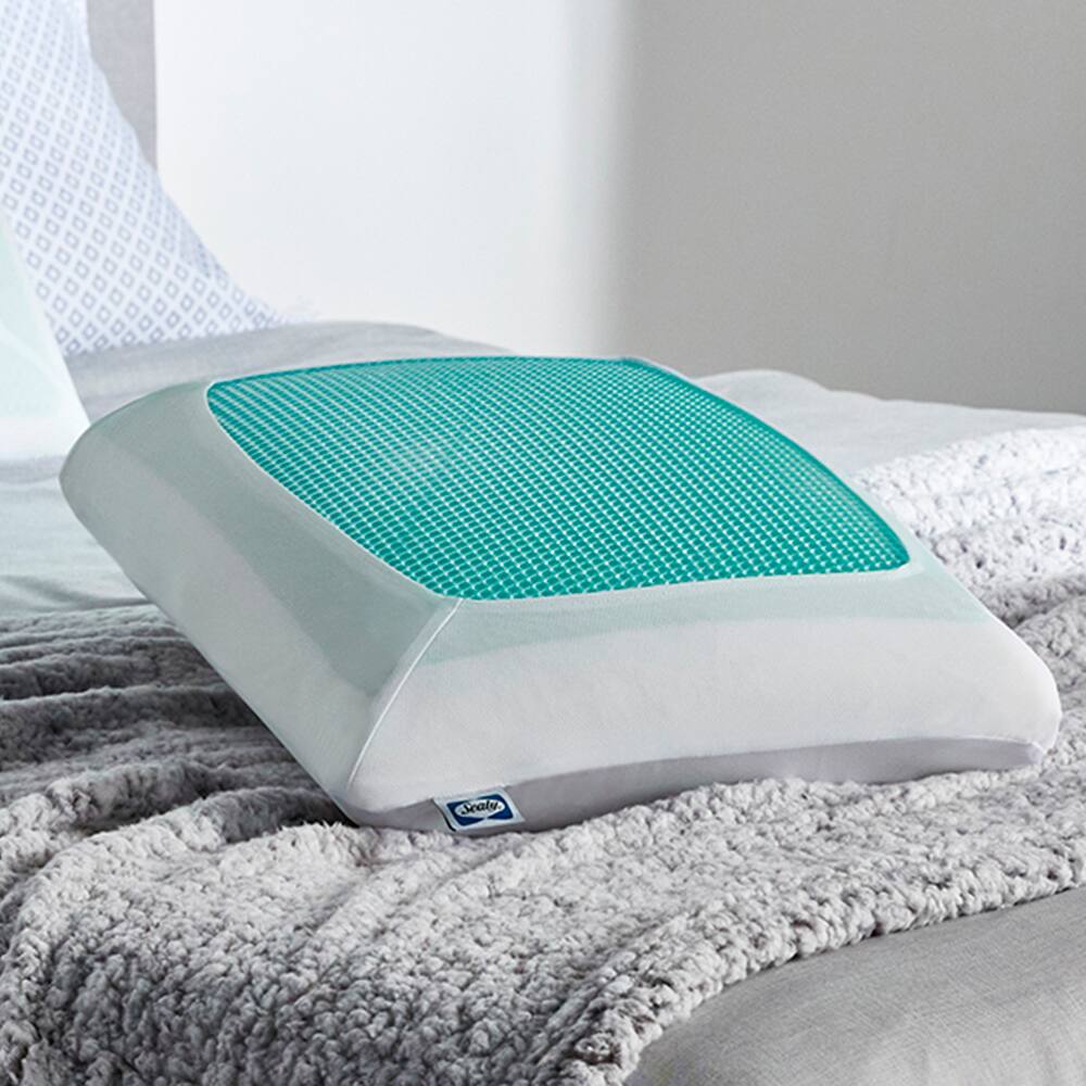 Front. Sealy - Essentials Cooling Gel Memory Foam Pillow - Multi.