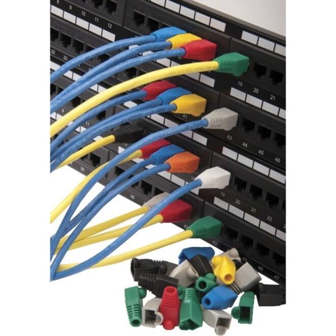 Alt View 1. Platinum Tools - RJ45 BOOT, 8.0MM MAX OD, BLACK. PKG 100PC/BAG..