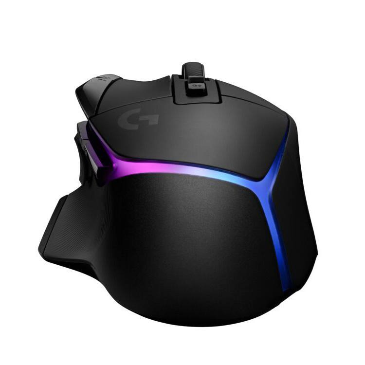 Back. Logitech - Logitech G502 X Plus Wireless Gaming Mouse (Black) with 4-Port USB 3.0 Hub - Black.
