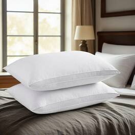 Peace Nest - Gusseted Goose Down Feather Pillows Set of 2 - White