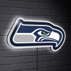 Front. Evergreen Enterprises - Seattle Seahawks LED Team Logo Shaped Lighted Wall Sign - Multicolor.