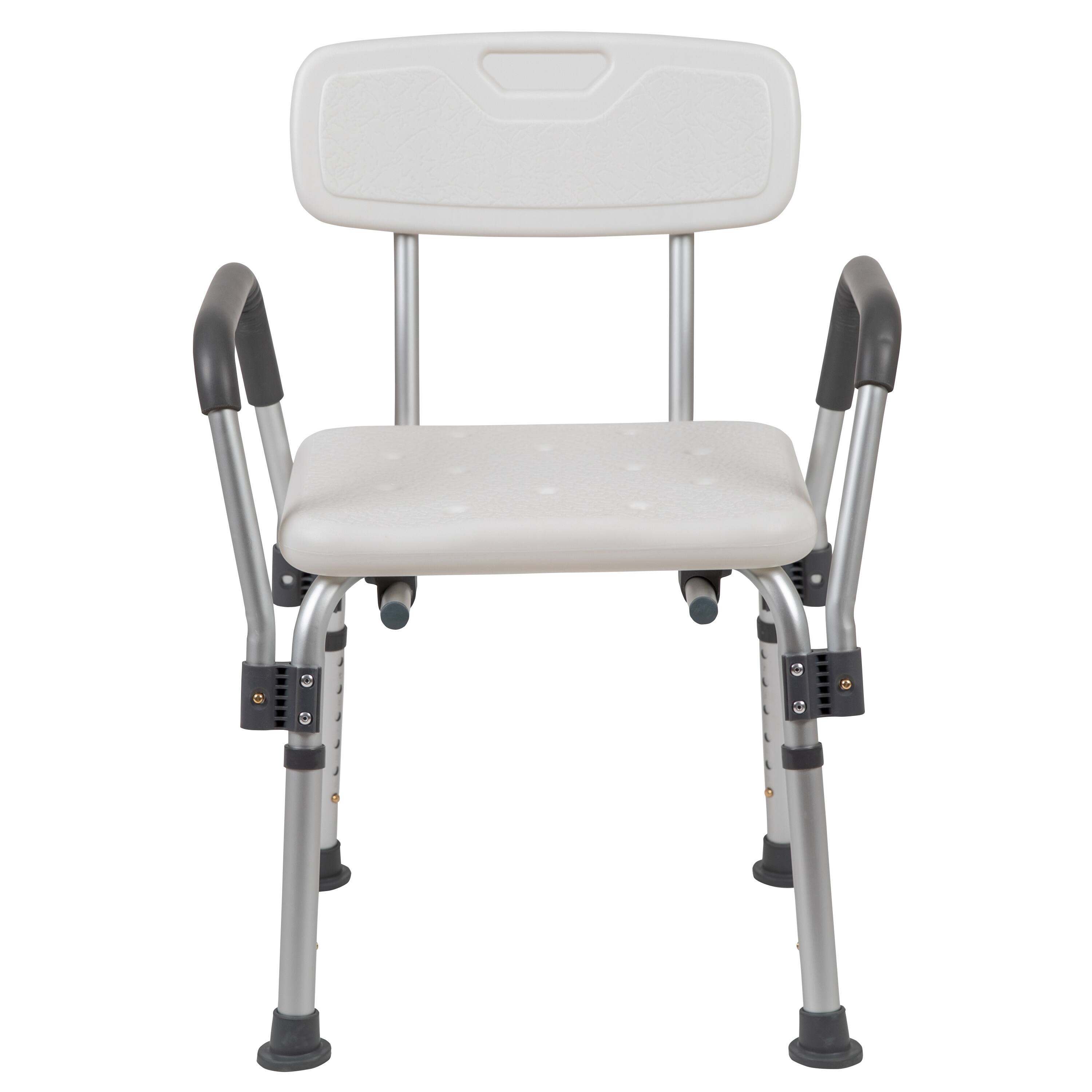 Alt View 8. Emma + Oliver - 300 Lb. Capacity Adjustable Bath & Shower Chair with Depth Adjustable Back - White.