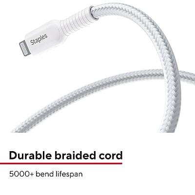 Staples Durable braided cord  
5000+ bend lifespan