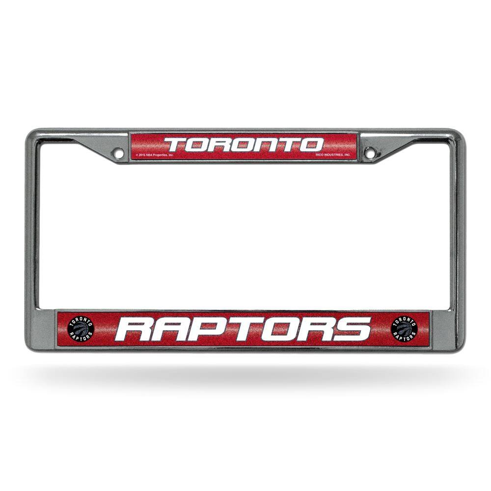 Toronto Raptors NBA Sparkly Glitter Bling Look Chrome License Plate Frame