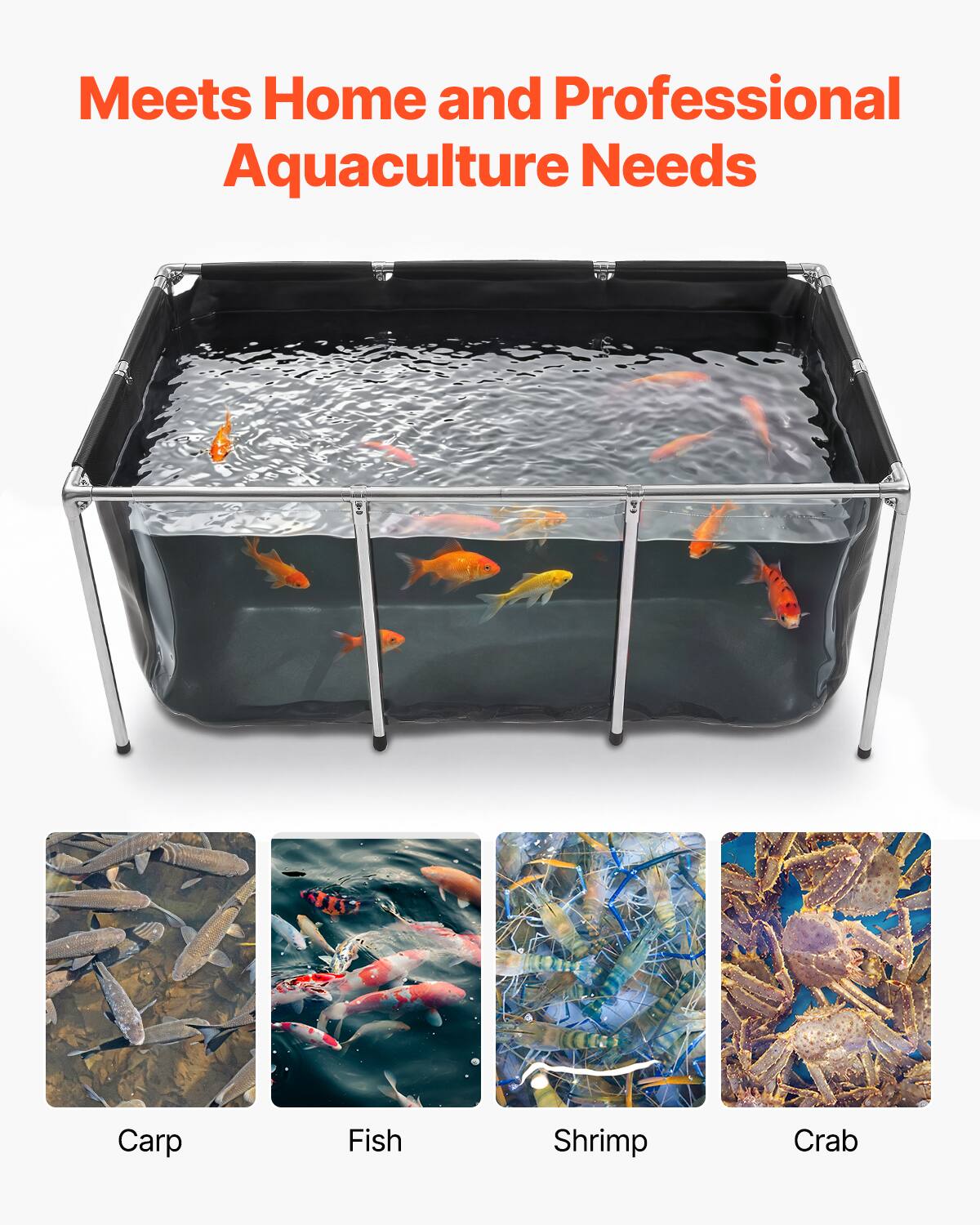 Meets Home and Professional Aquaculture Needs

Carp  
Fish  
Shrimp  
Crab