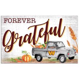 Fan Creations - Washington Commanders 11" x 19" Forever Grateful Sign - White