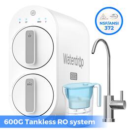 Waterdrop - G2P600 Reverse Osmosis System Extra WD-PT-05B-L Water Filter Pitcher - White