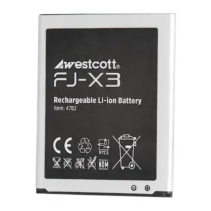 Westcott
FJ-X3
Rechargeable Li-ion Battery
Item: 4782
CE
NYCE
NOM