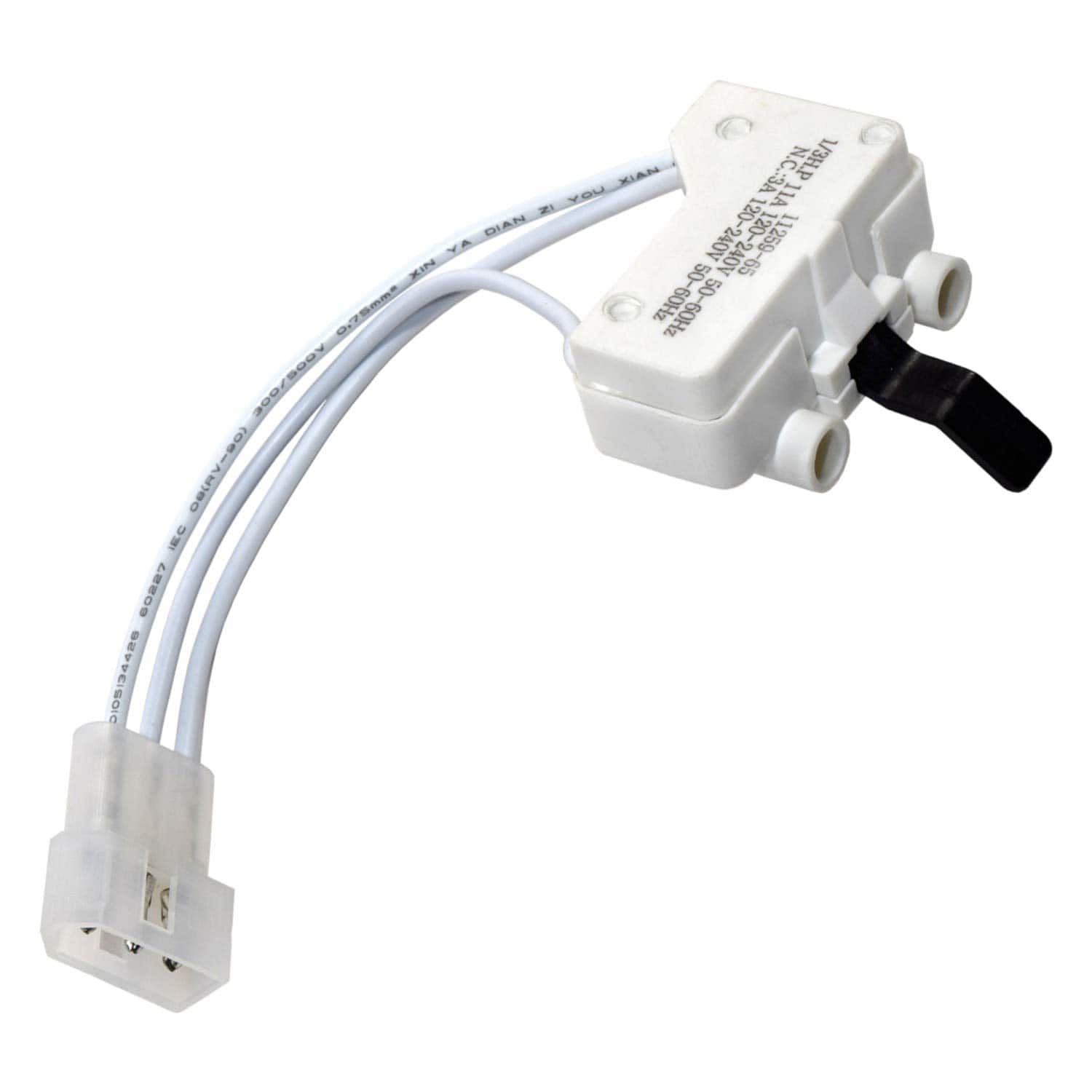 HQRP - Dryer Door Switch Assembly - 3-Wire Plug Replacement for Whirlpool Kenmore Admiral WP3406107 3406107