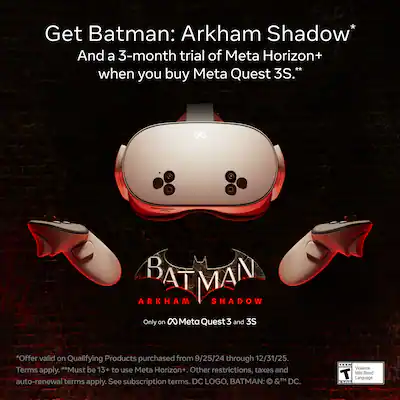 Quest 3S 256GB — Get Batman: Arkham Shadow and a Month Trial of