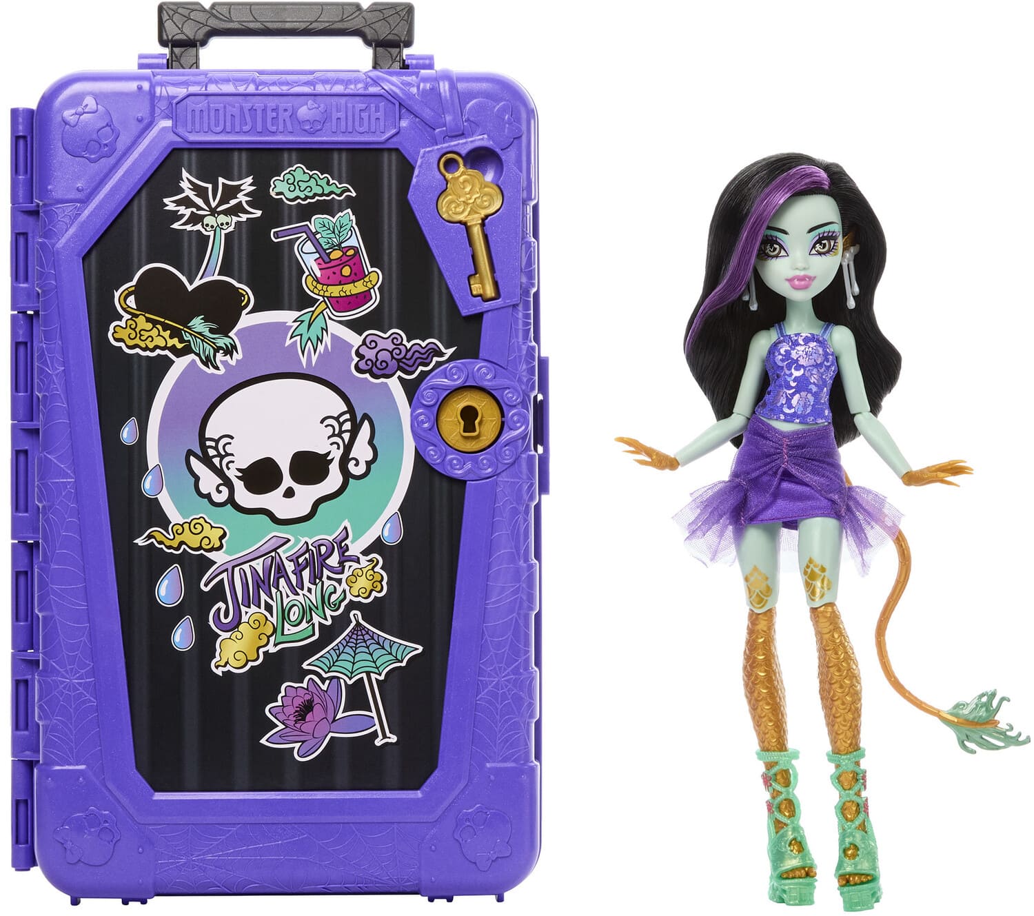 Mattel - Collectible - Monster High Skulltimate Secrets: Gore-Geous Oasis Jinafire Long Doll & Playset - COLLECTIBLES - Multicolor