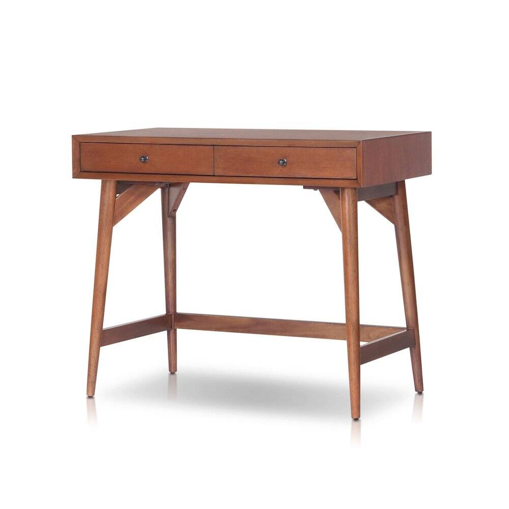 Back. Alpine Furniture - Flynn Mini Desk - Chestnut.