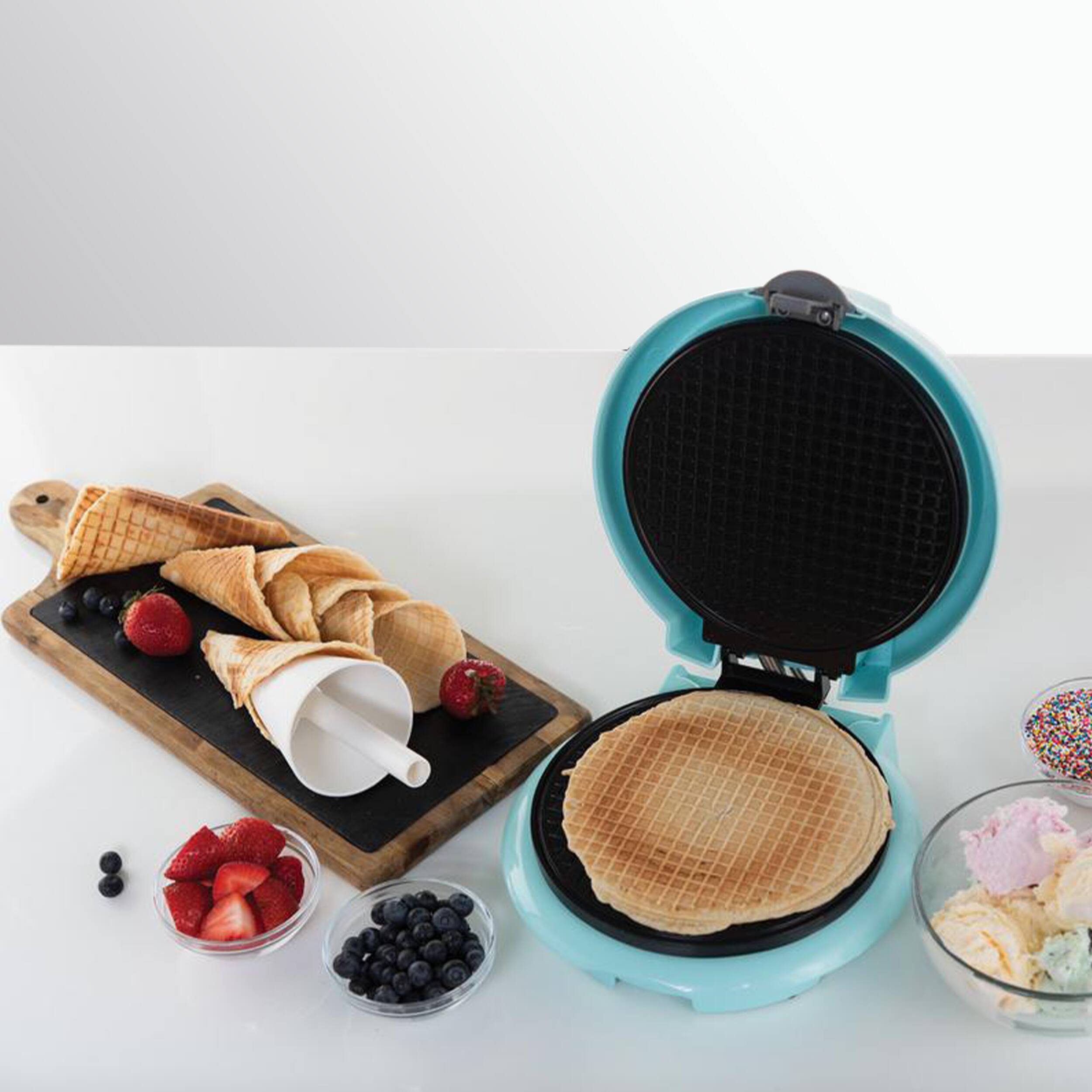 Alt View 3. Brentwood - Brentwood 7 Inch 750 Watt Waffle Cone Maker in Blue - Blue.