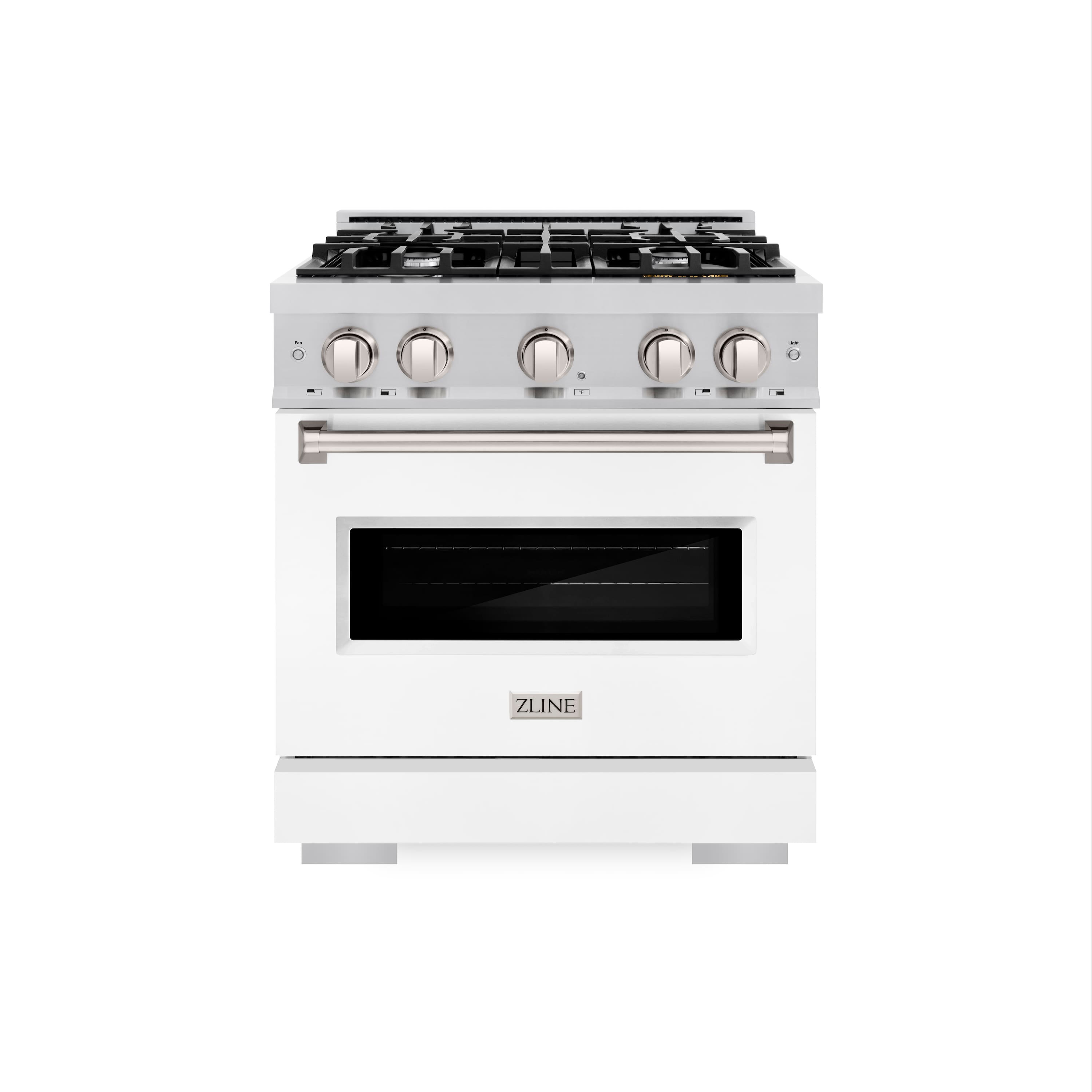 ZLINE - 30" Classic Dual Fuel Range with 4 Burners and Convection Oven (CDR-WM-30) - Black Matte - Front_Zoom