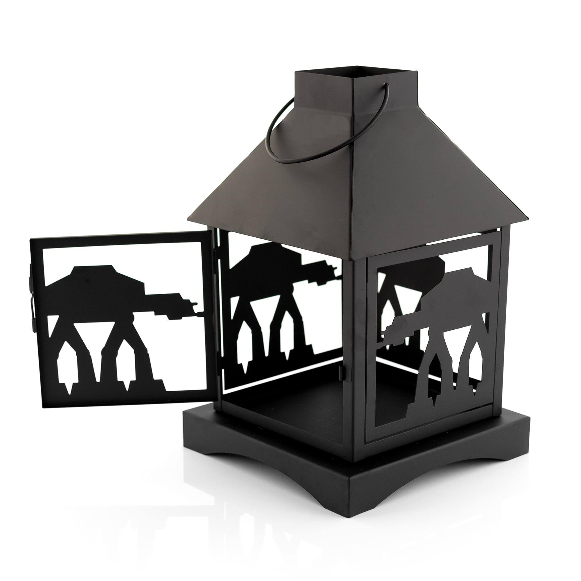 Alt View 2. Star Wars - Star Wars Black Stamped Lantern | Imperial AT-AT Walker | 12 Inches Tall - Black.