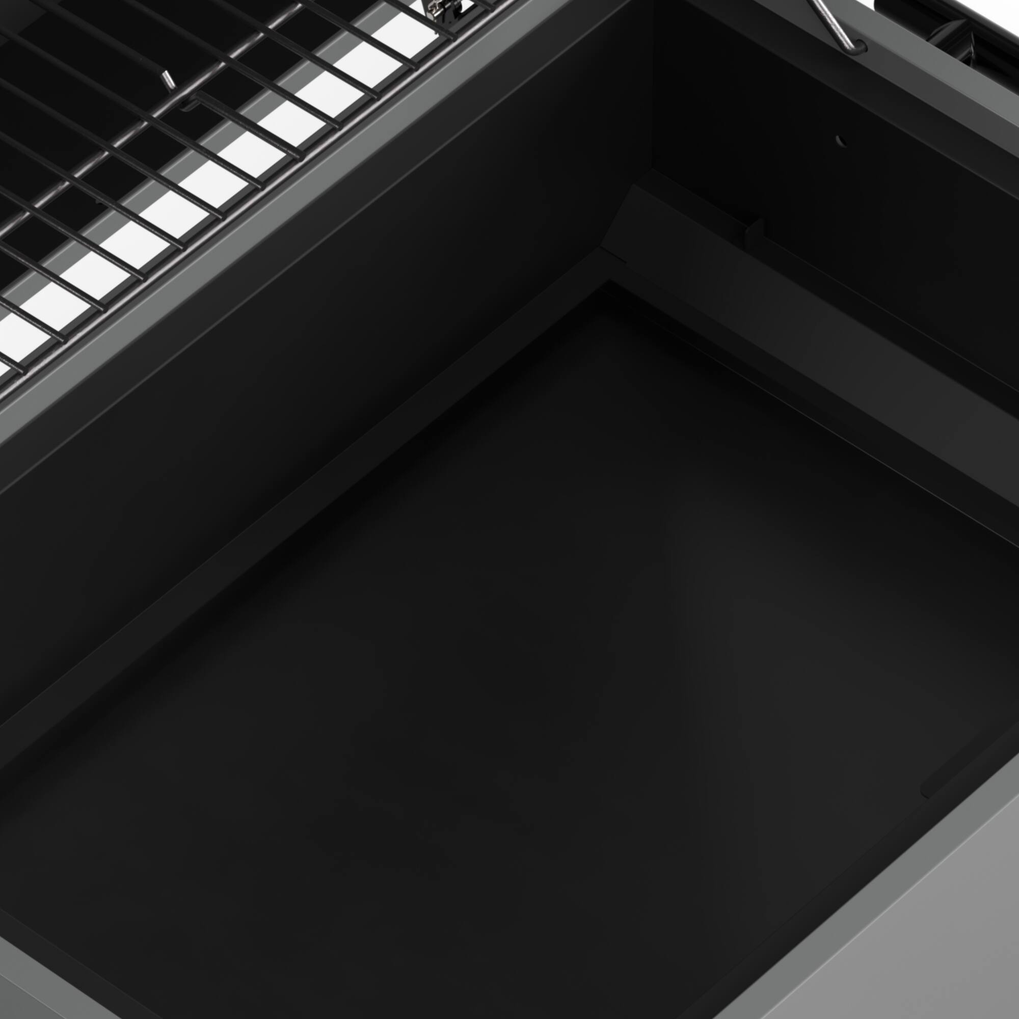Alt View 1. TYTUS Grills - TYTUS Emberwood Charcoal Grill with Grill and Prep Cart - Gray.