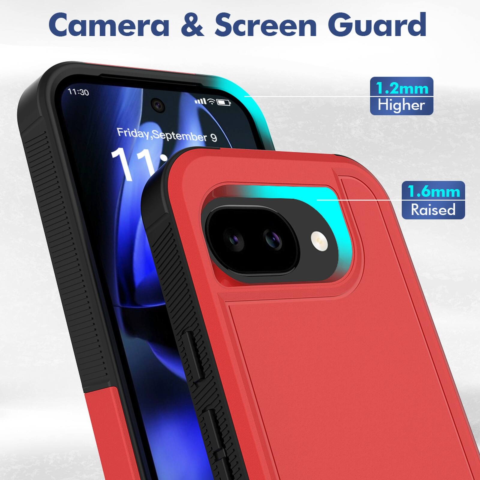 Camera & Screen Guard

11:30 Friday, September 9

1.2mm Higher
1.6mm Raised